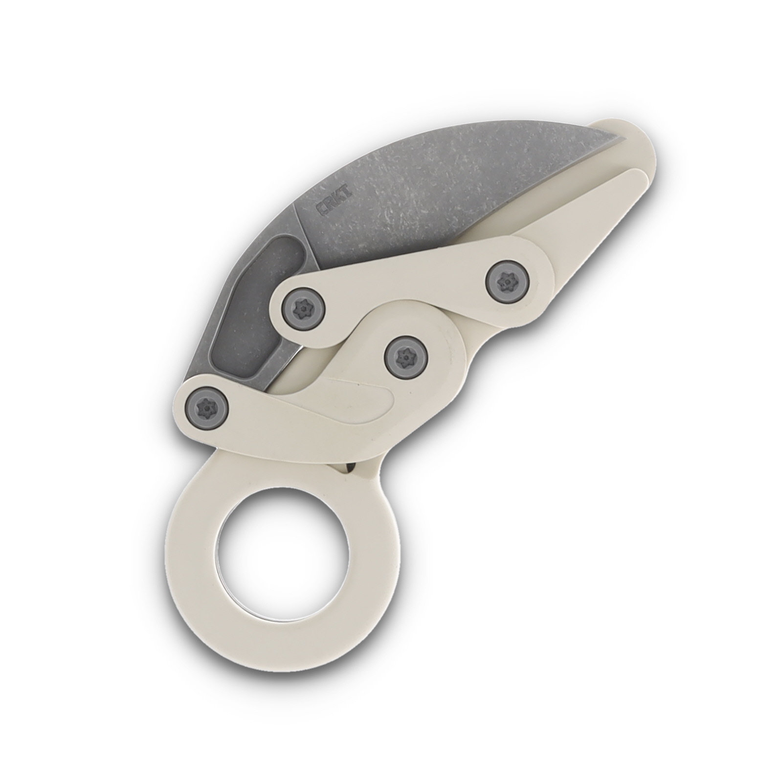 CRKT Provoke Sand Grivory Folding Karambit Knife 2.47in Stonewash Hawkbill CR4041S View 5
