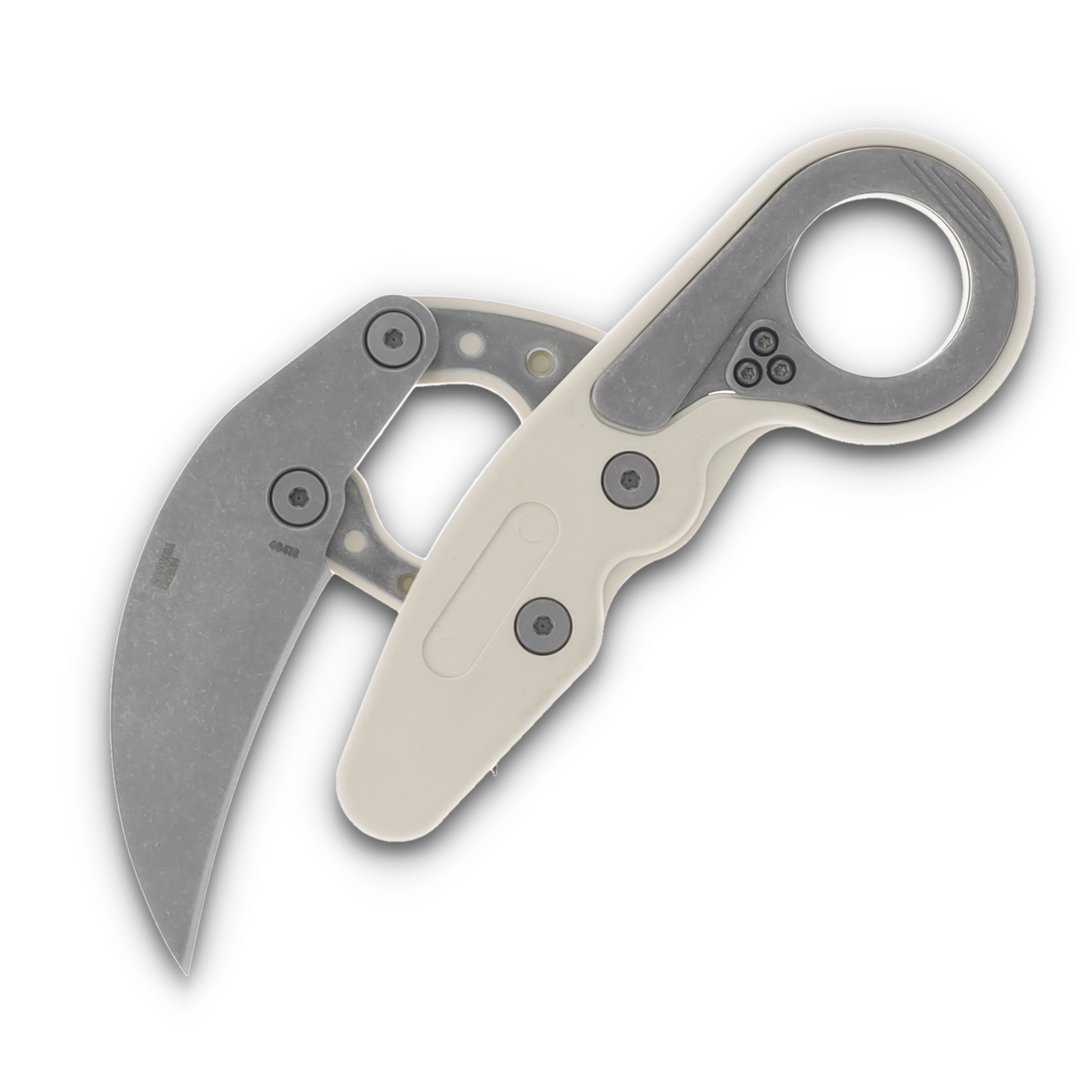 CRKT Provoke Sand Grivory Folding Karambit Knife 2.47in Stonewash Hawkbill CR4041S View 3