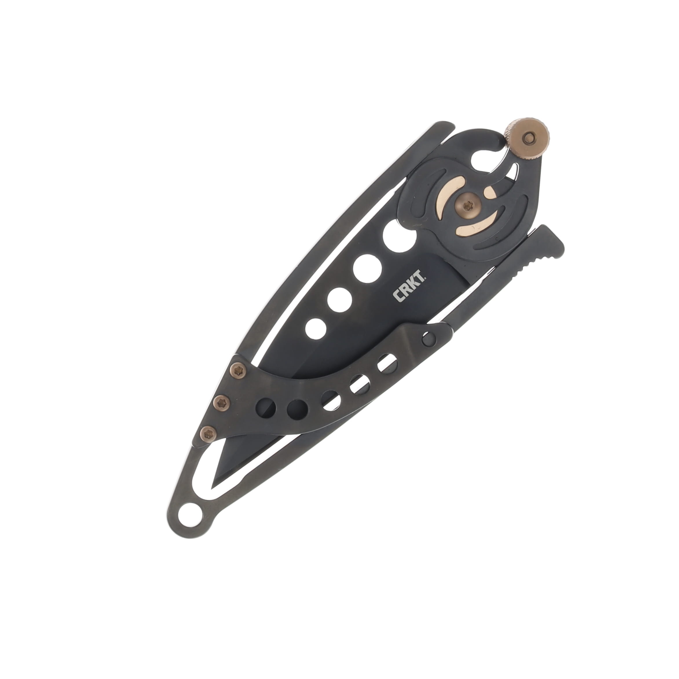 CRKT Snap Lock Black Stainless Steel Folding Knife 2.55in Black Plain Blade CR5102NK View 3