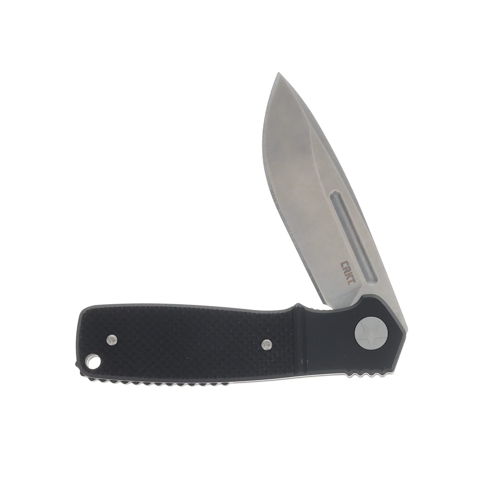 CRKT Homefront Compact Folding Knife 2.91in Plain Stonewash Drop Point CRK246KXP View 3