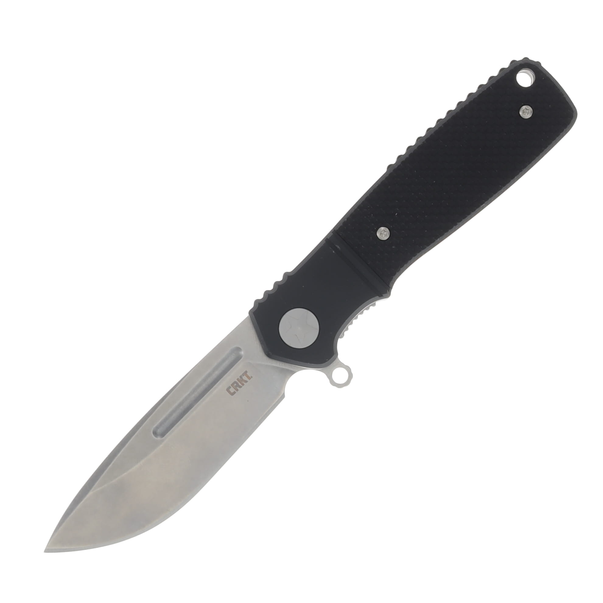 CRKT Homefront Compact Folding Knife 2.91in Plain Stonewash Drop Point CRK246KXP View 1