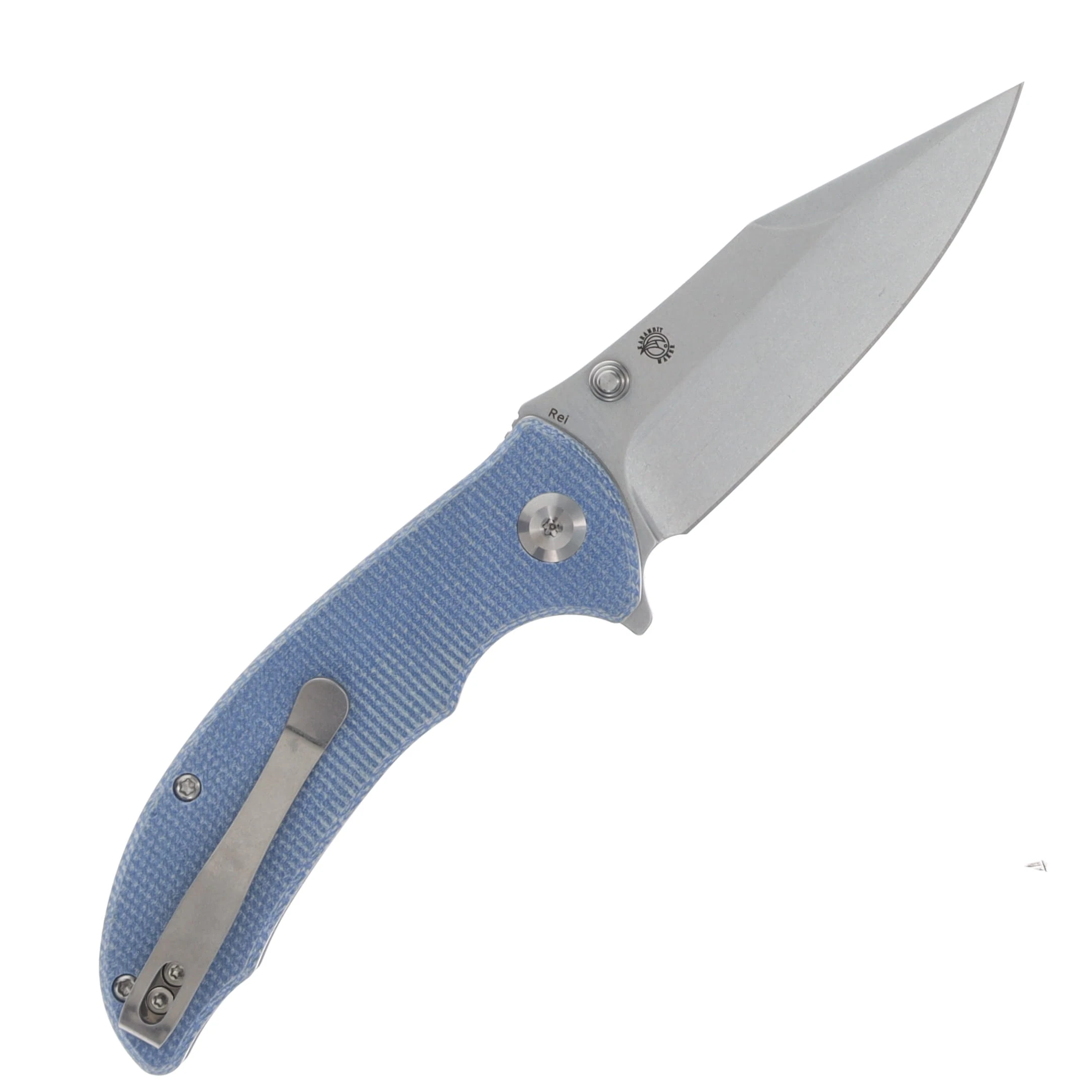 Tenable Knives REI Blue Micarta Handle Stonewashed 14C28N Blade T1061A1 View 2