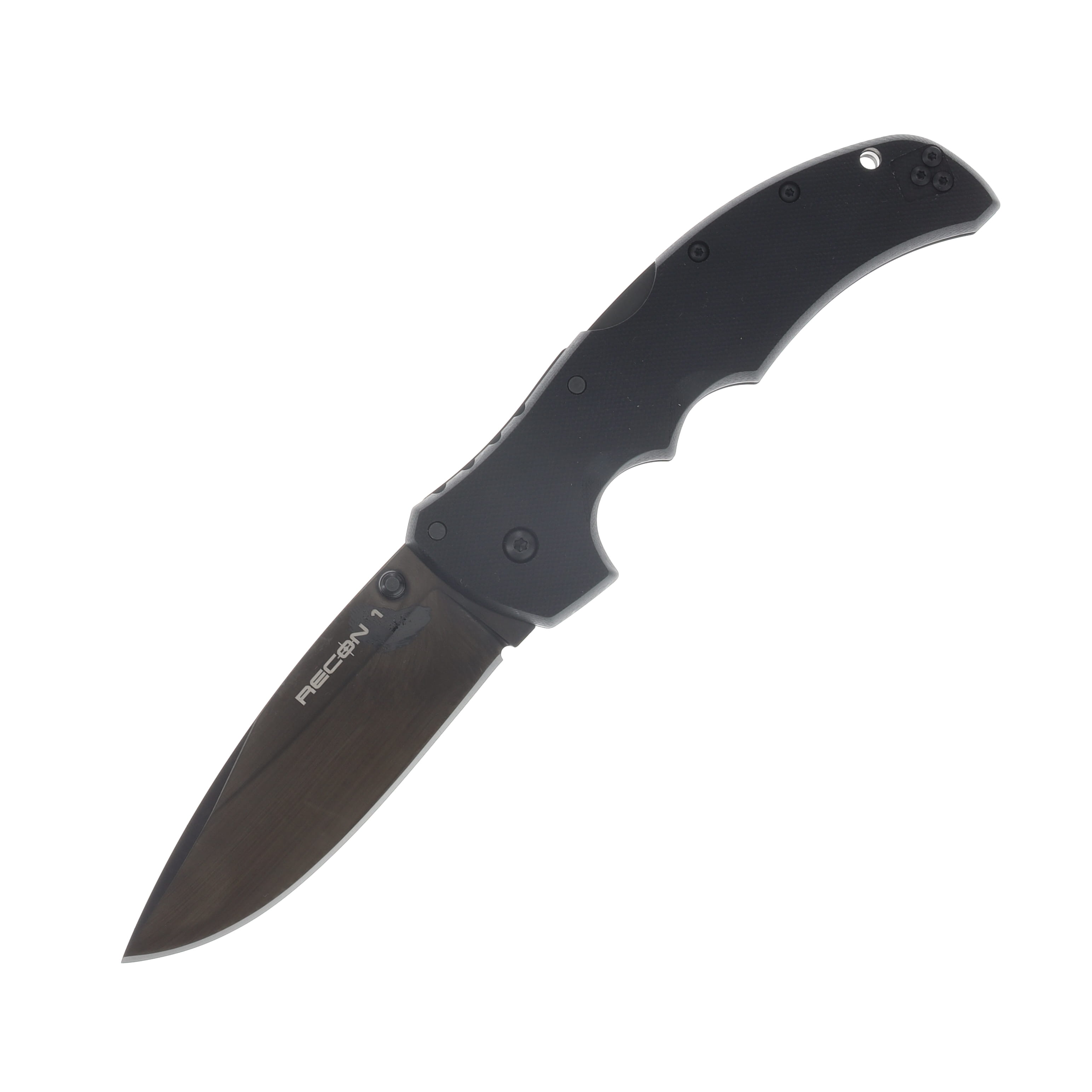 Cold Steel Recon 1 Folding Knife 4in Black DCL Plain Spear Point Blade CS27BS View 1