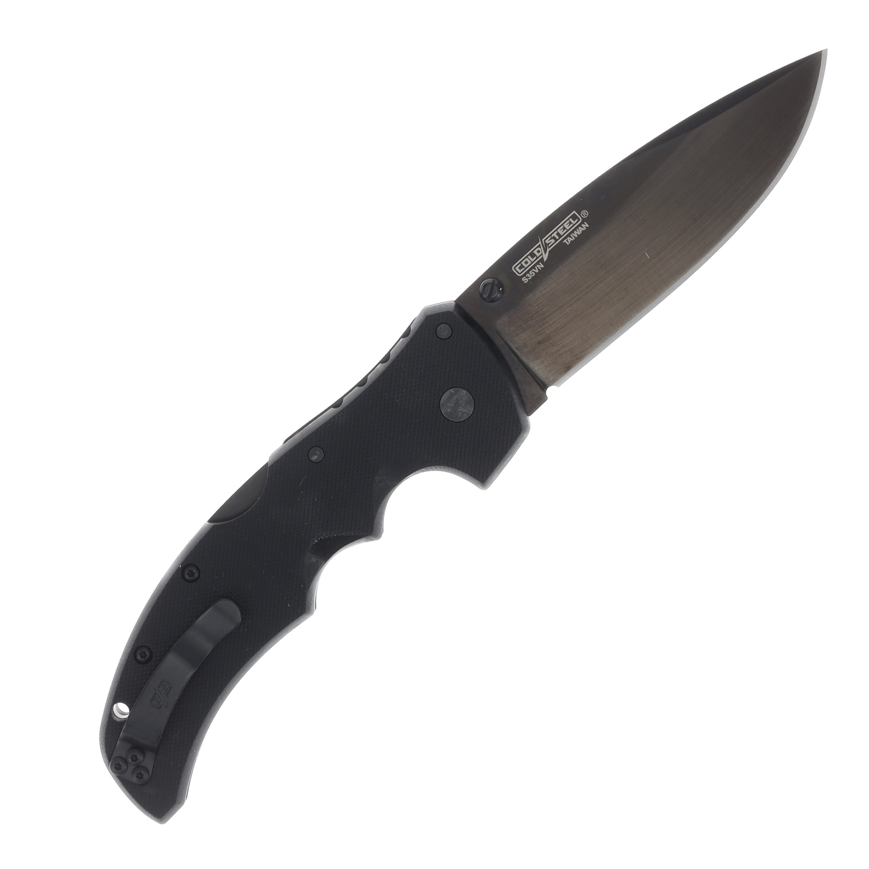 Cold Steel Recon 1 Folding Knife 4in Black DCL Plain Spear Point Blade CS27BS View 2