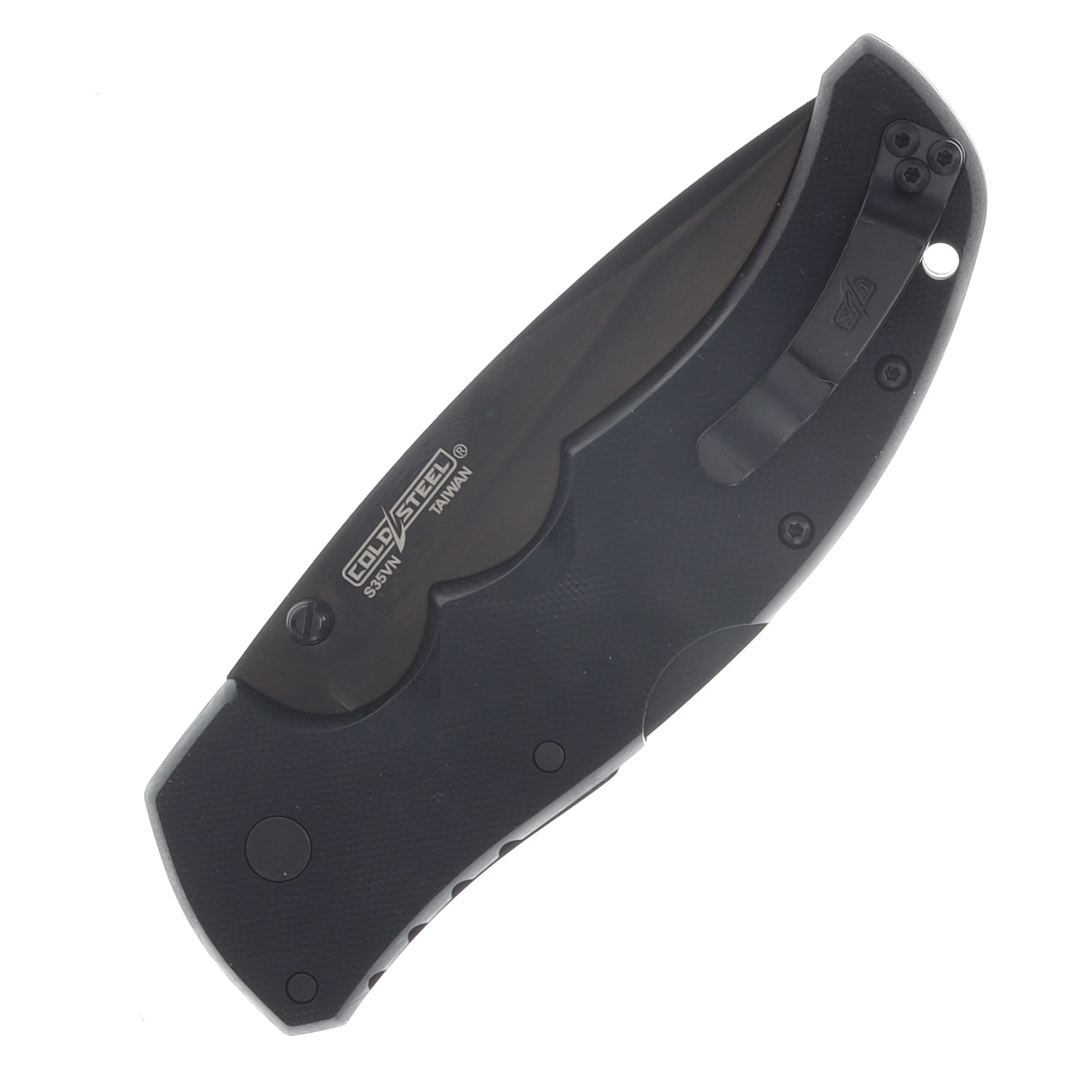 Cold Steel Recon 1 Folding Knife 4in Black DCL Plain Spear Point Blade CS27BS View 6