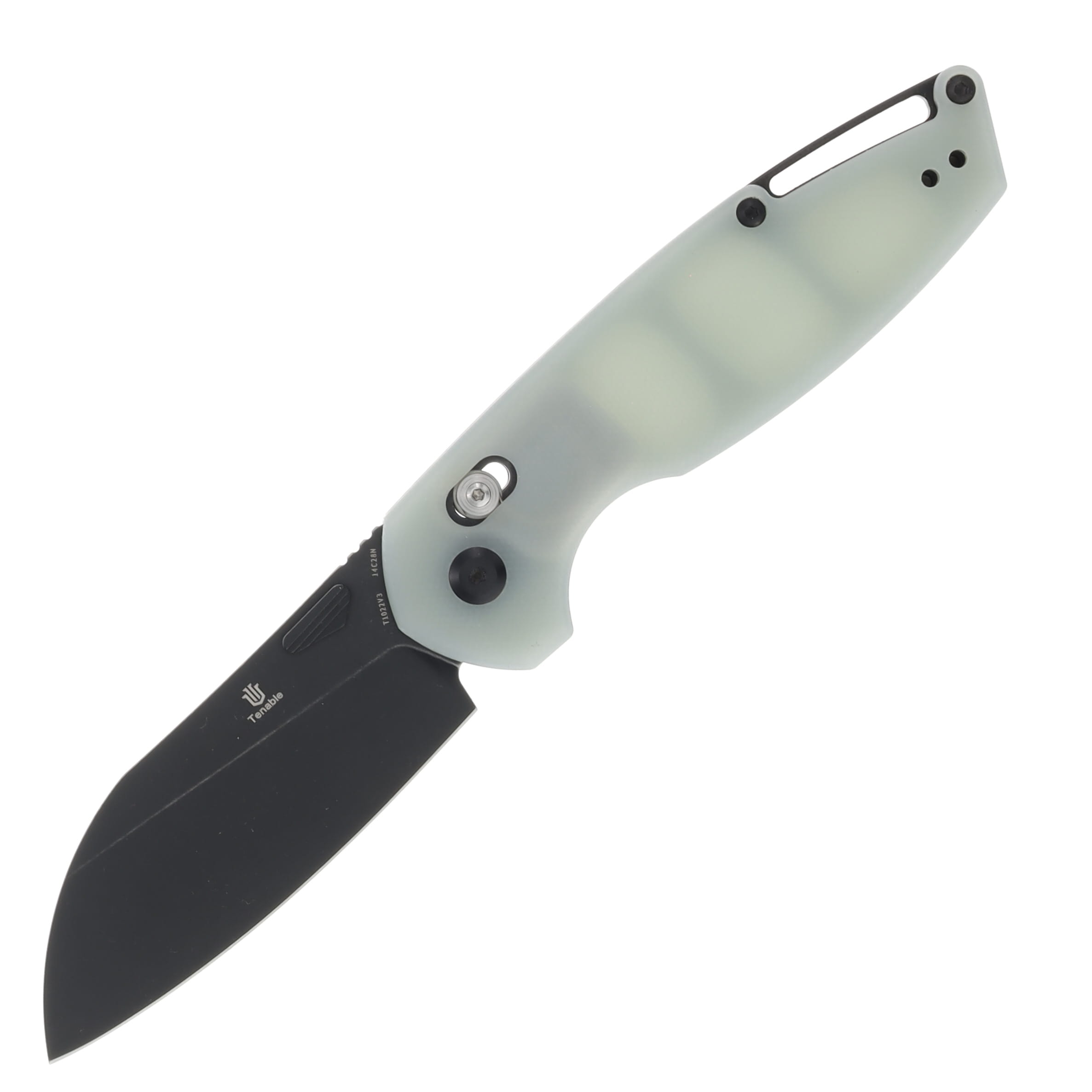 Tenable Knives Model 6 Jade G-10 Handle Blackwash 14C28N Blade T1022V3 View 1