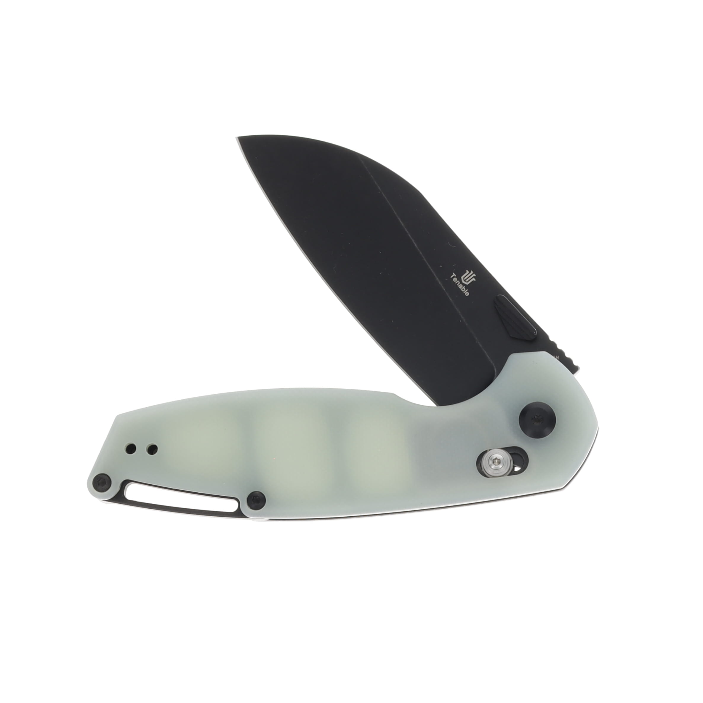 Tenable Knives Model 6 Jade G-10 Handle Blackwash 14C28N Blade T1022V3 View 3