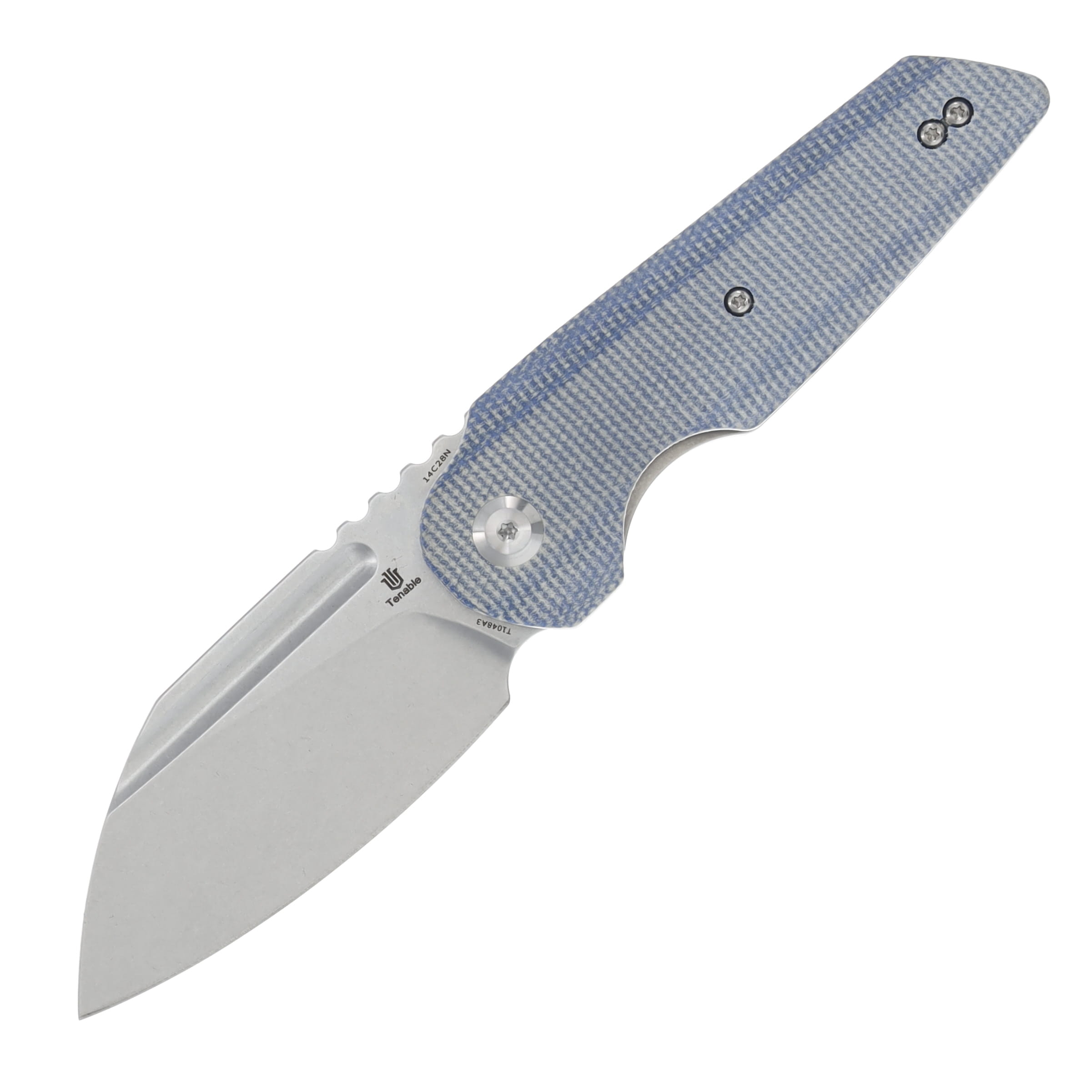 Tenable Knives Rafe L Blue Micarta Handle Stonewashed 14C28N Blade T1048A3 View 1