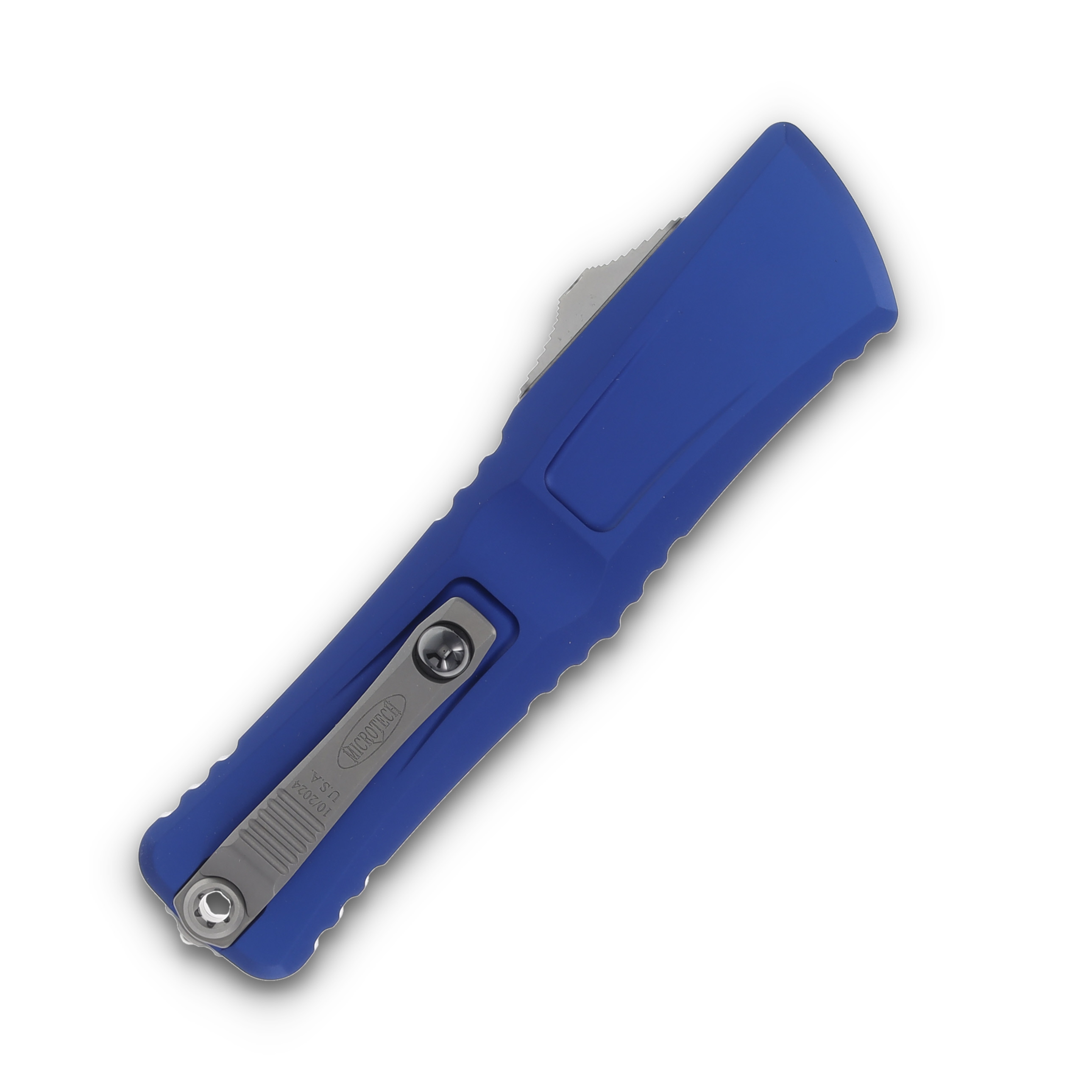 Microtech Combat Troodon D/E Gen III Navy Blue Stonewash Full Serrated AUMT114212NA View 4