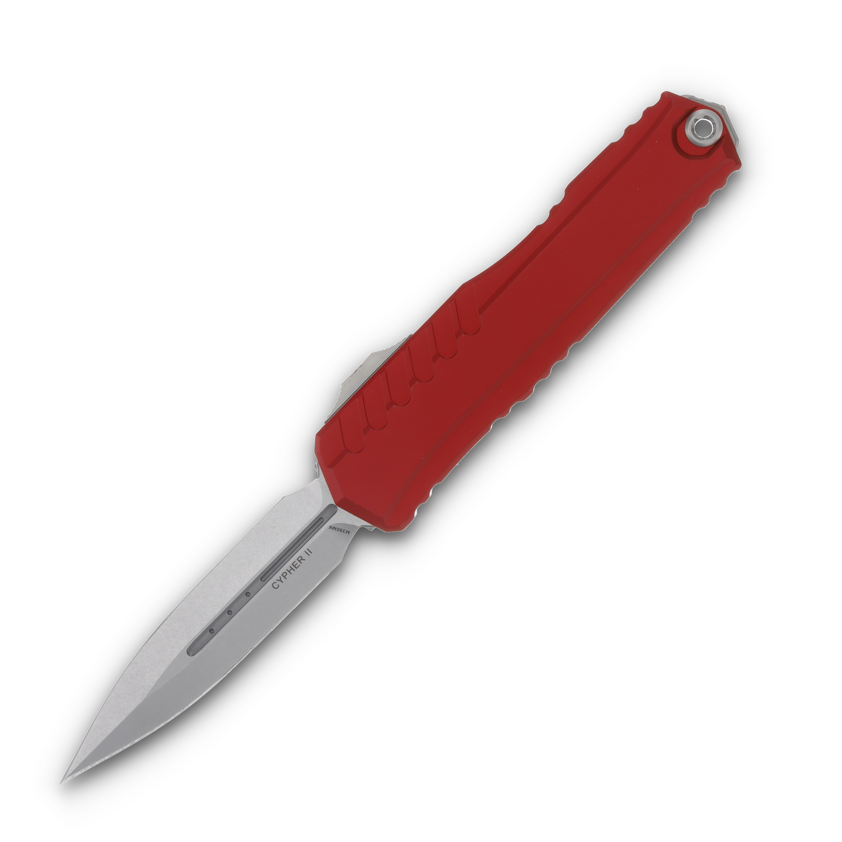 Microtech Cypher II D/E Red Stonewash Standard AUMT124210RD View 1