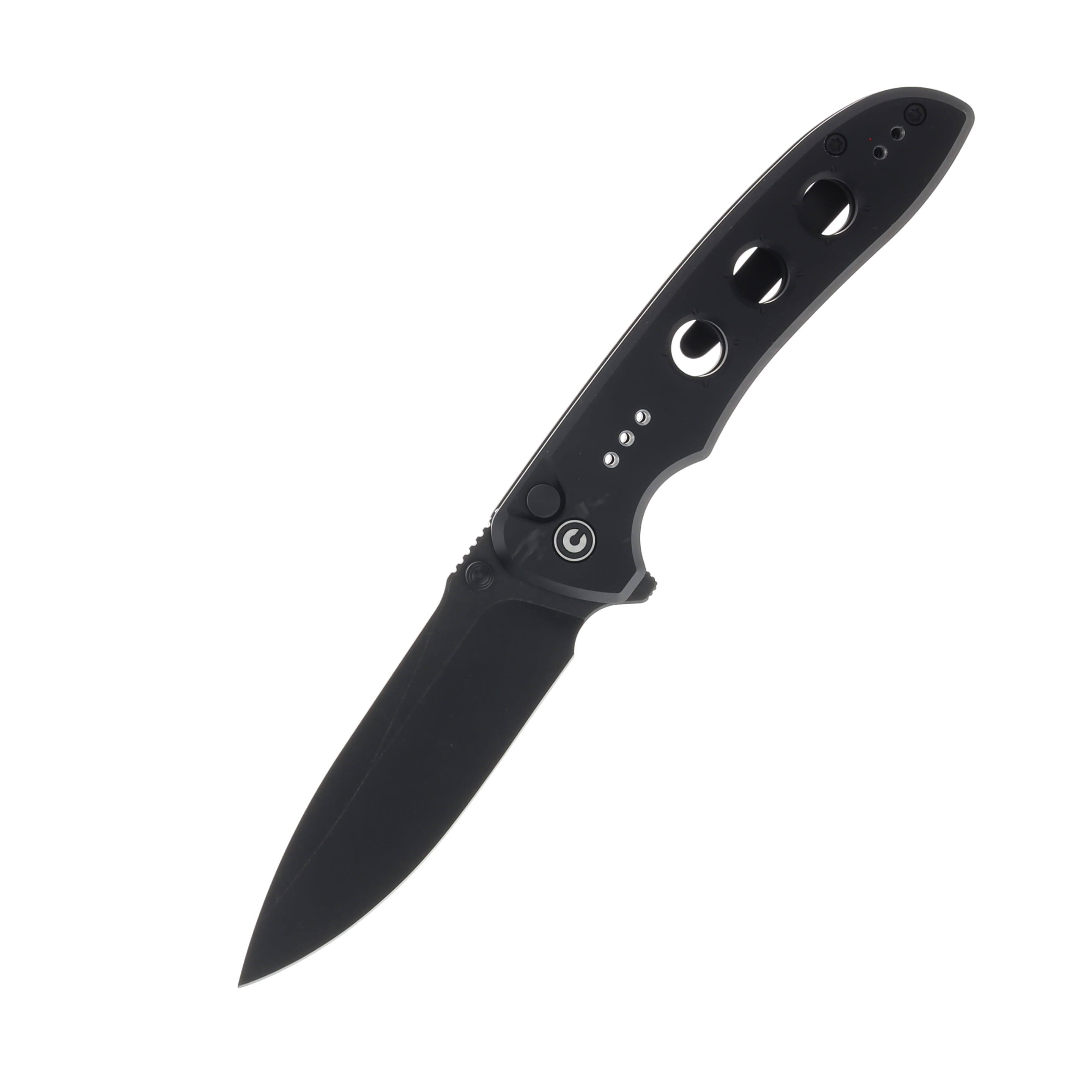 CIVIVI Hyperpulse Folding Knife 3.5in Plain Black Stonewash Drop Point C23087A-1 View 1