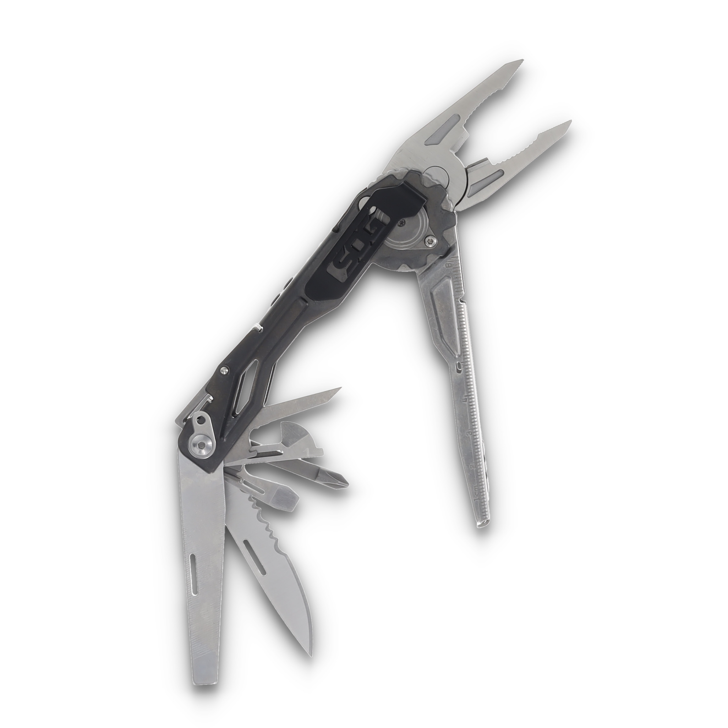 SOG SwitchPlier 2.0 Multi-Tool, Black and Silver SOG-SWP1001-CP View 2