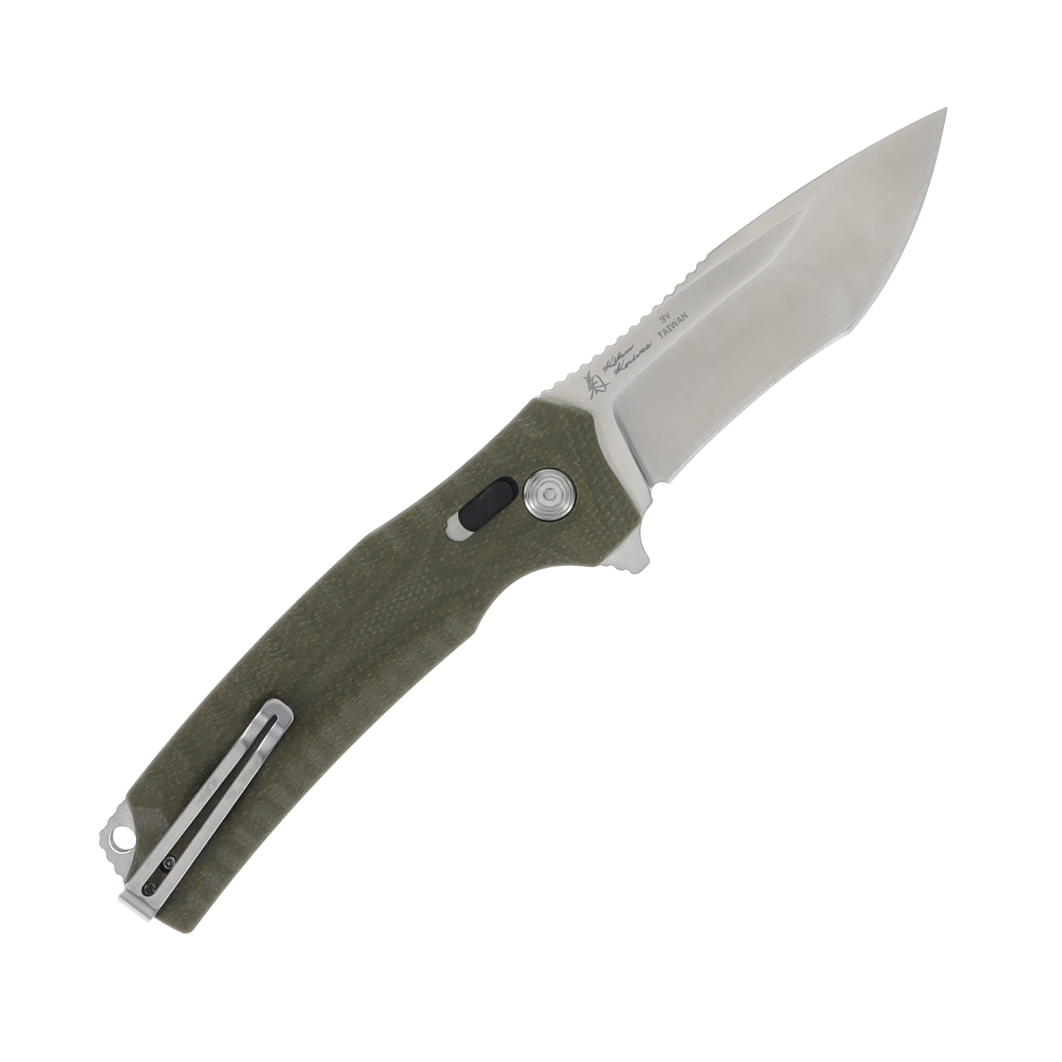 SOG Kiku XR Folding Knife Gray - Black 4 Inch Plain Satin Tanto SOG-12-27-09-57 View 2