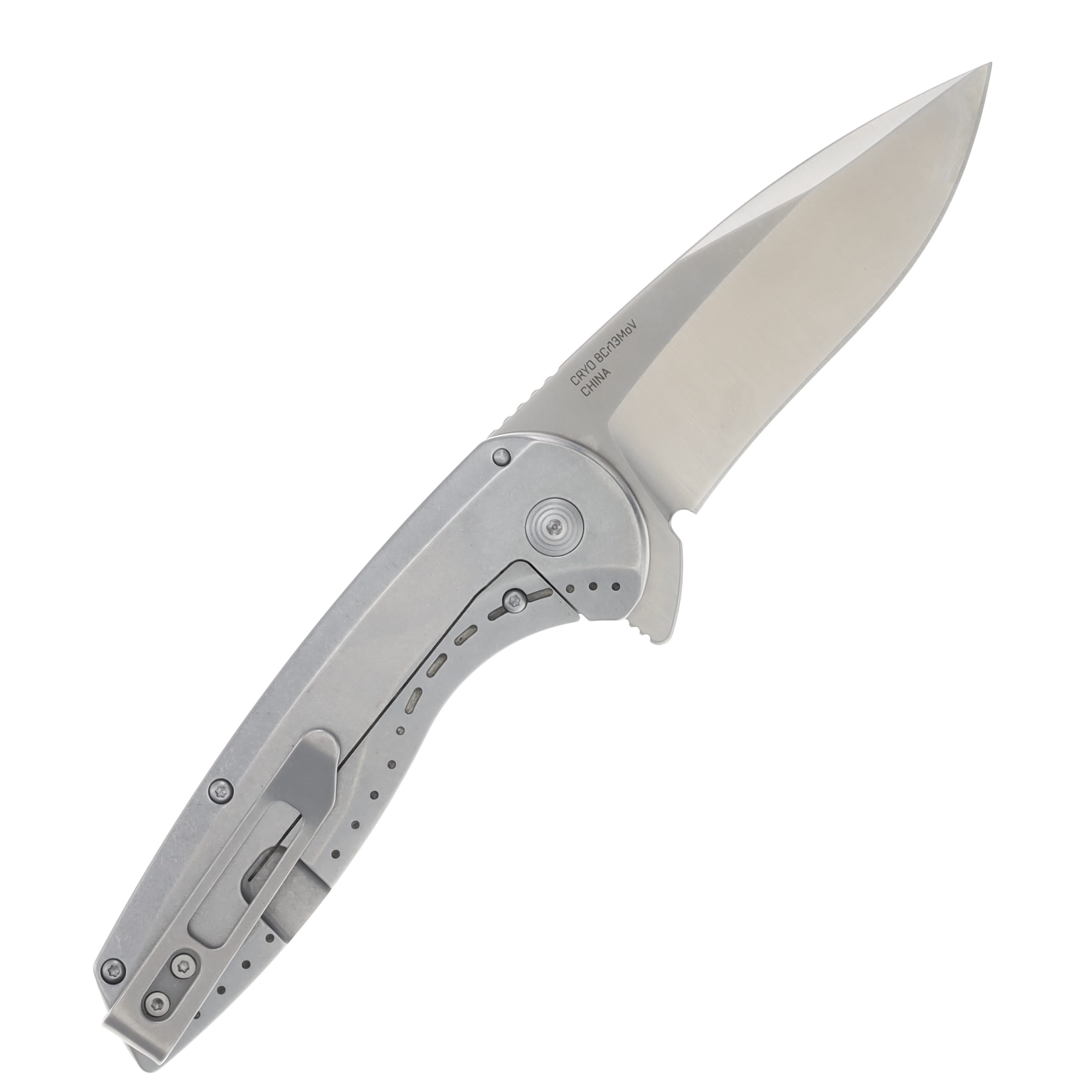 SOG Aegis FLK 2.0 Folding Knife 3.25 Inch Plain Satin Drop Point SOG-14-41-03-43 View 2