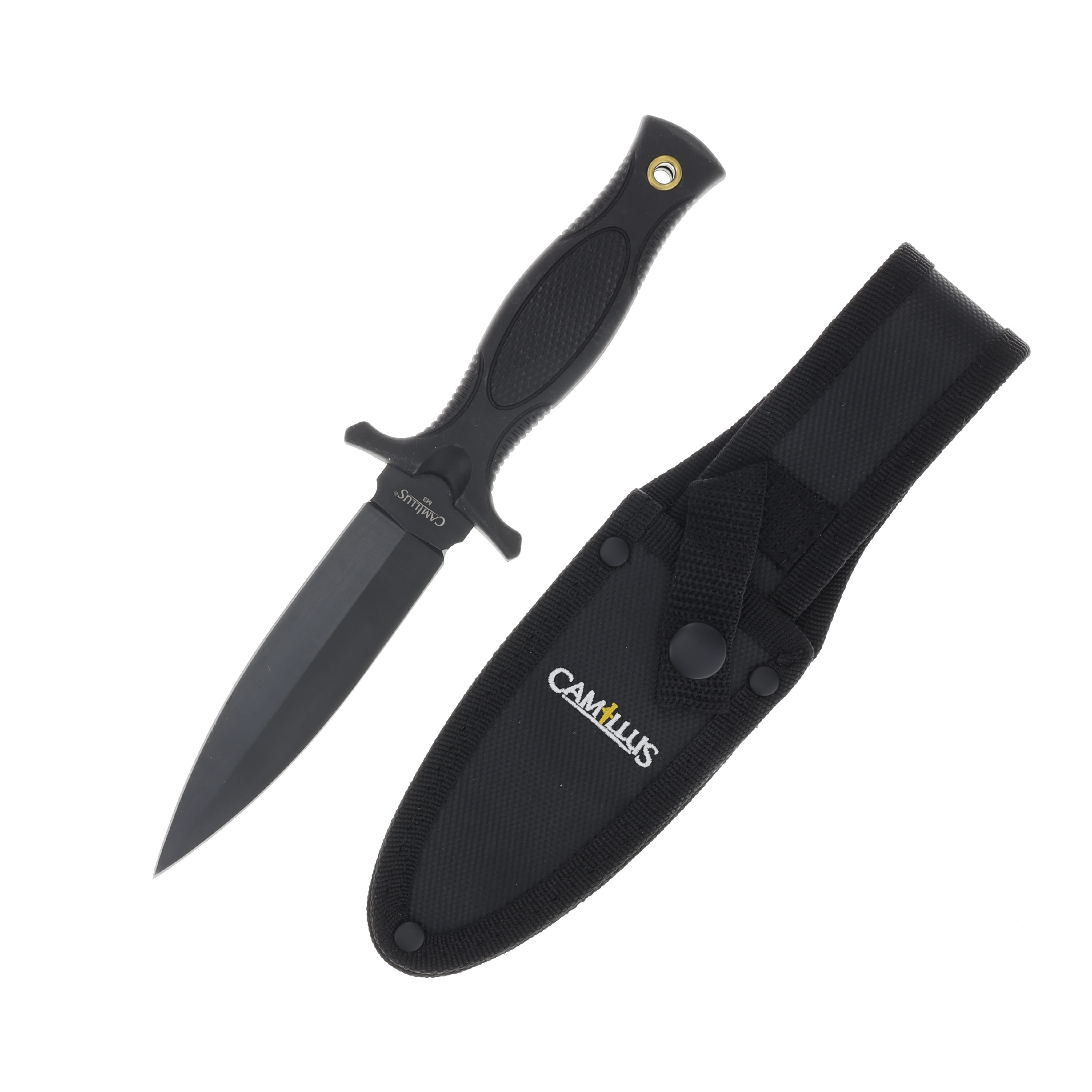 Camillus M3 Dagger Fixed Black injection Molded Handle Black Coated 420 4.6In Spear Point Blade CAM-21006 View 1