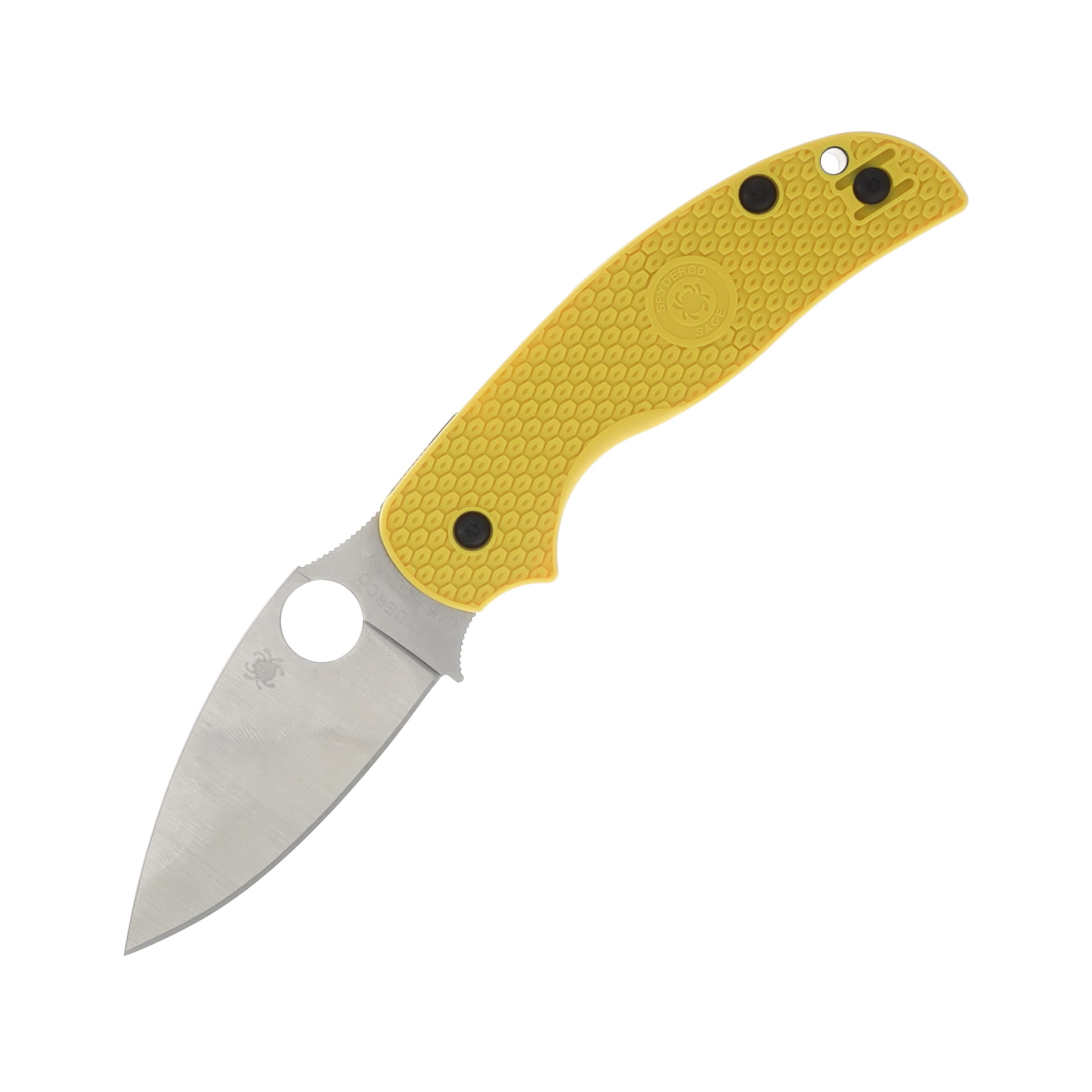 Spyderco Sage 5 Lightweight Salt Alzheimer's Folding Knife 3in Leaf Blade SPC123PYL View 1