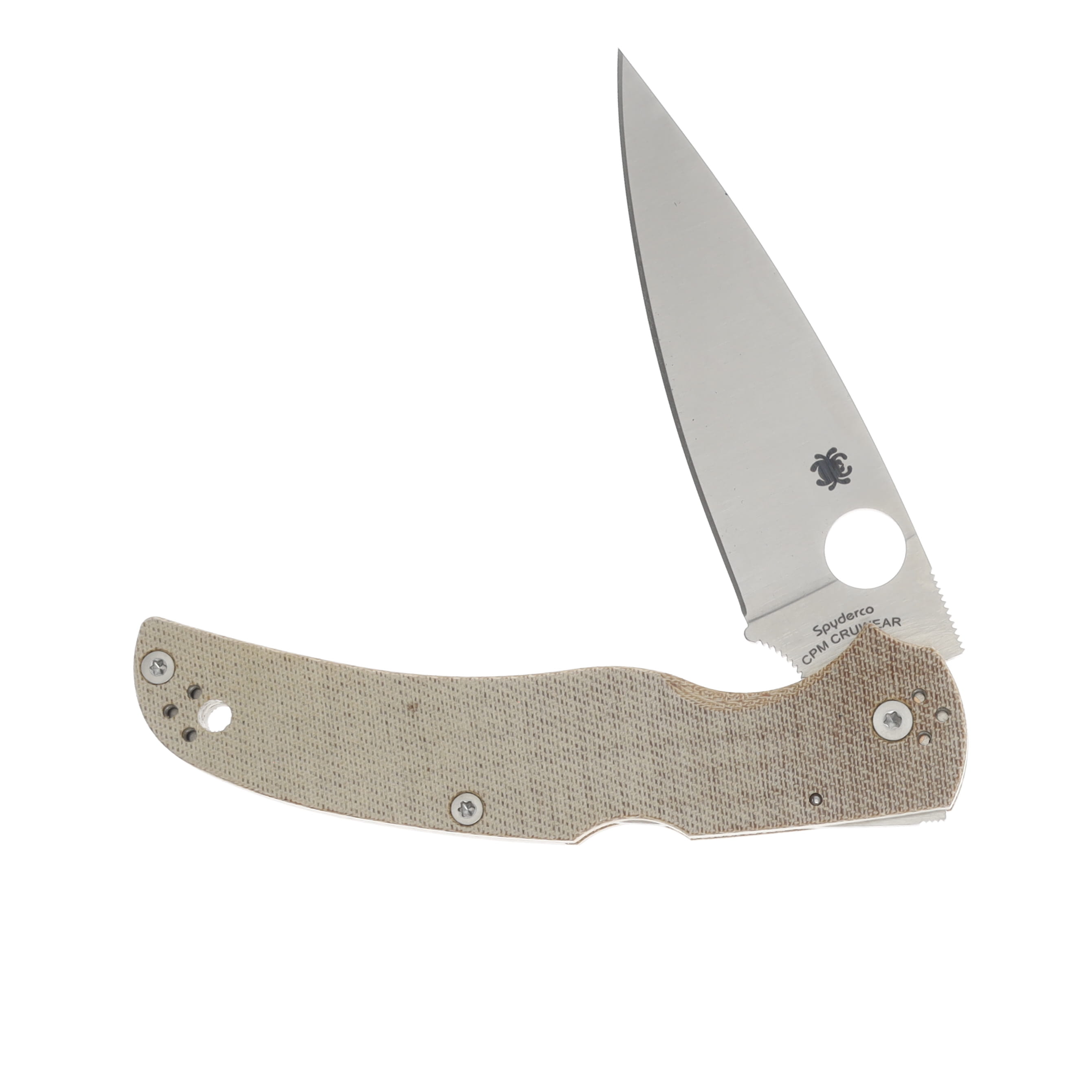 Spyderco Native Chief Brown 4.08 Inch Plain Satin Drop Point SPC244MPCW View 3