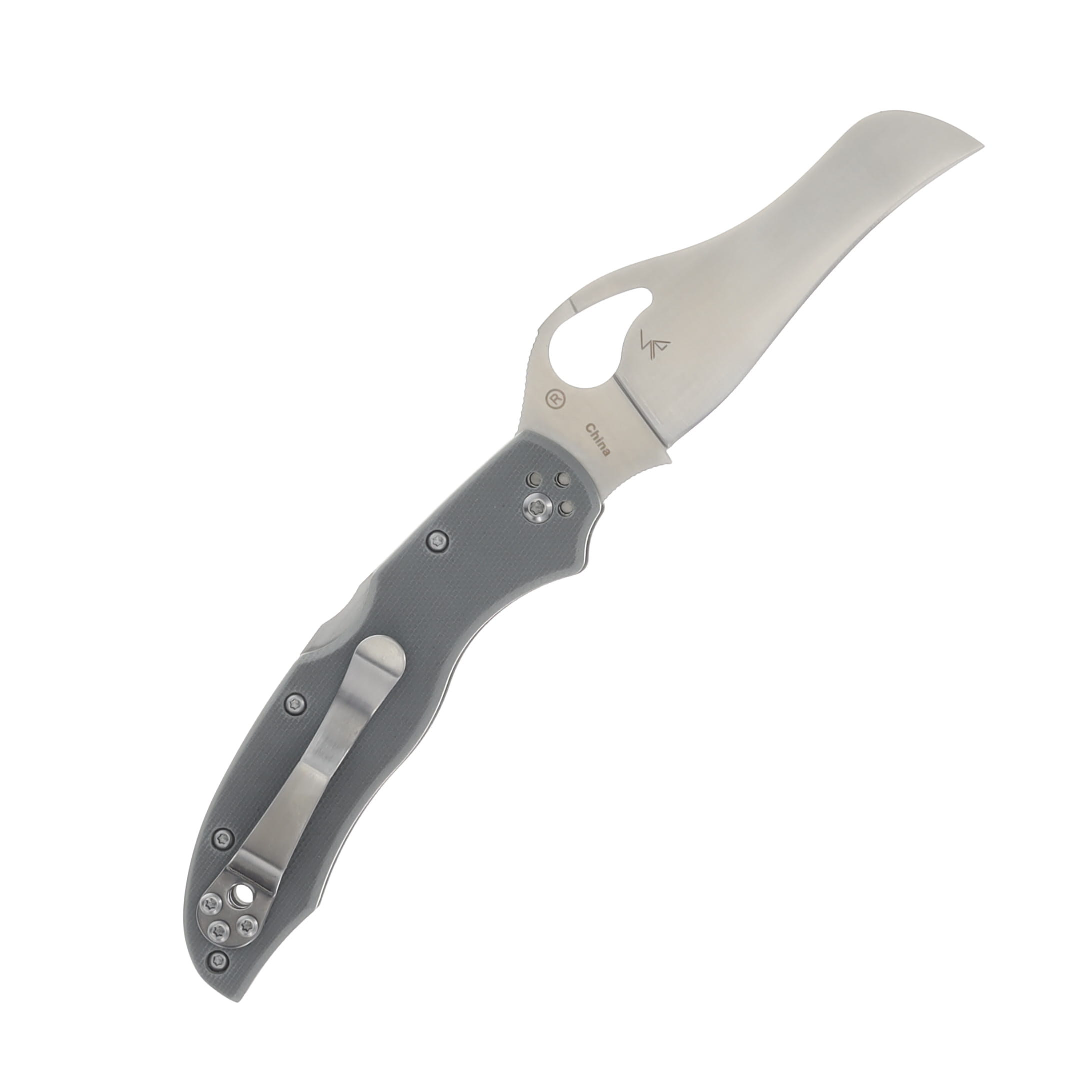Spyderco Byrd Knife Gooney Folding Knife 3.46in Plain Edge Gray G10 SPBY24GPGY View 2