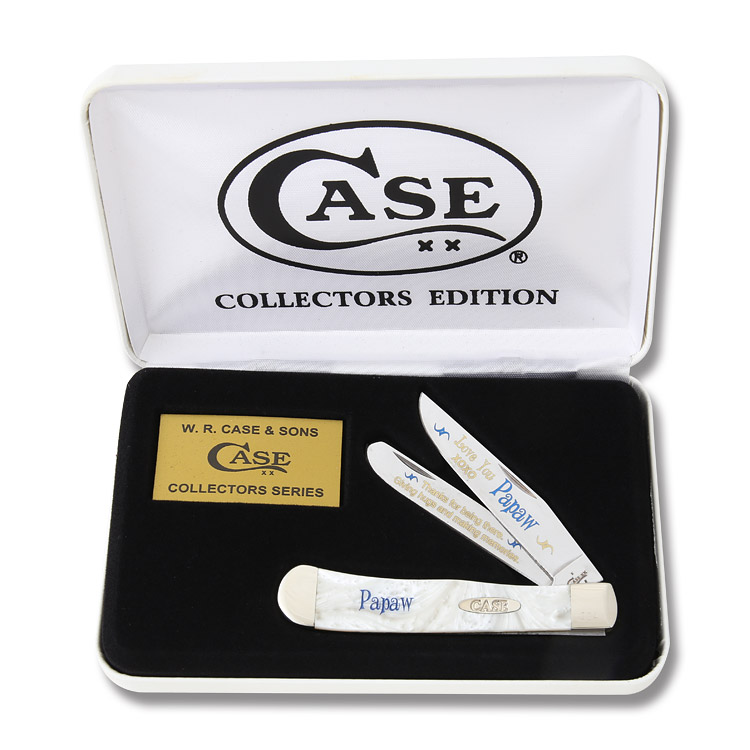 Case XX Love You Papaw Heavenly Pearl Corelon Trapper Folding Knife CAHPLYP View 4