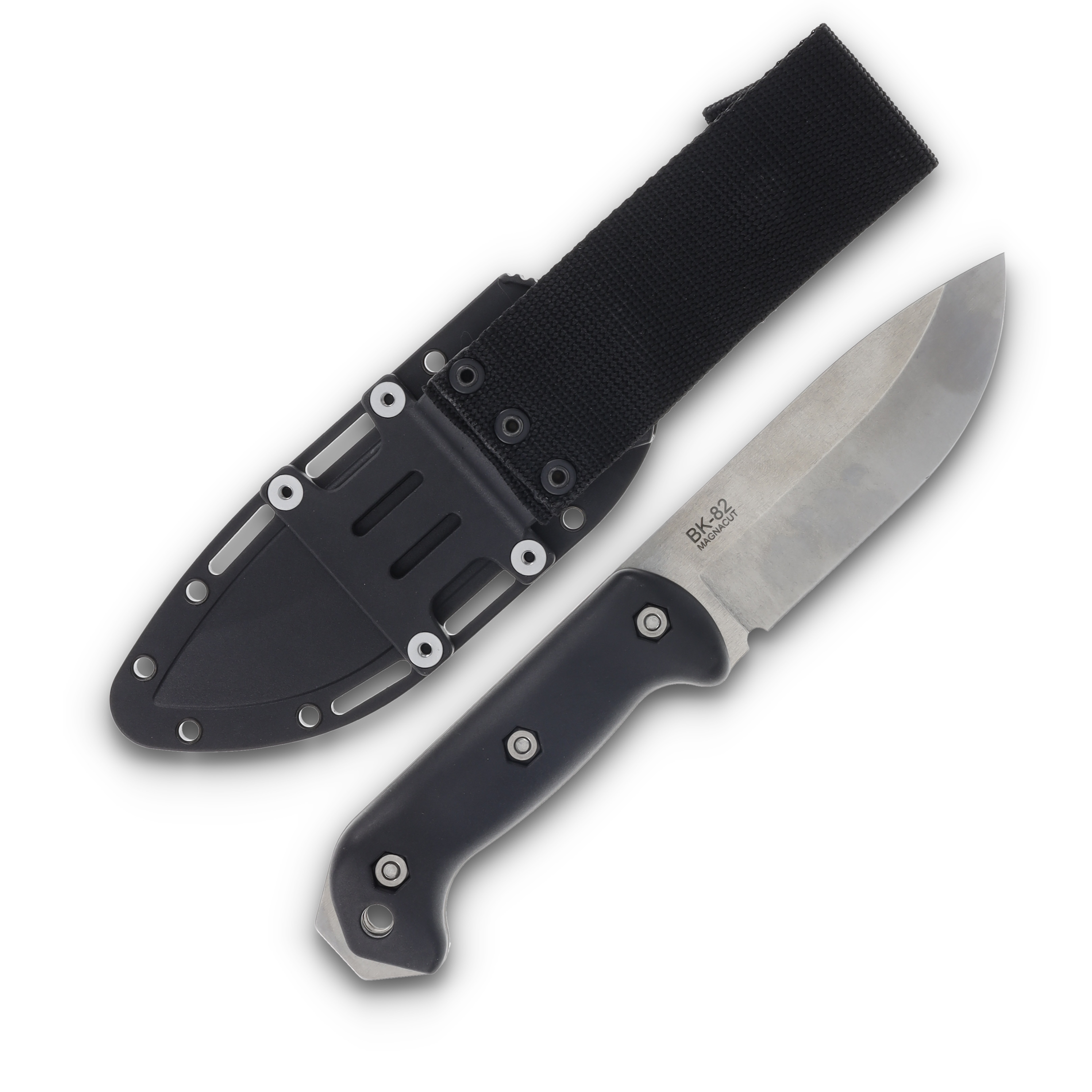 Ka-Bar Becker Campanion Fixed Blade Knife Magnacut Black Ultramid with Sheath KABK82 View 2
