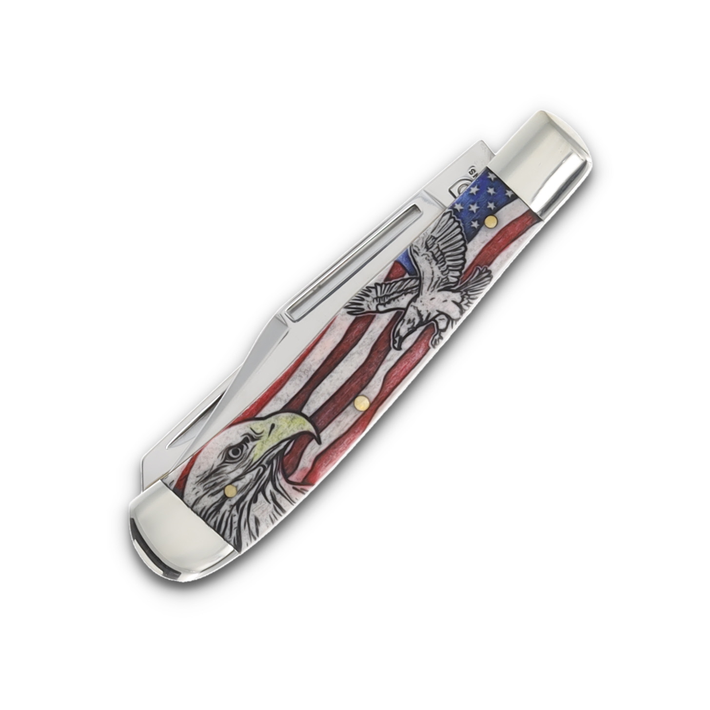 Frostwood Designs Trapper Laser Engraved Handle Eagle/American Flag FRFWD002BEF View 3