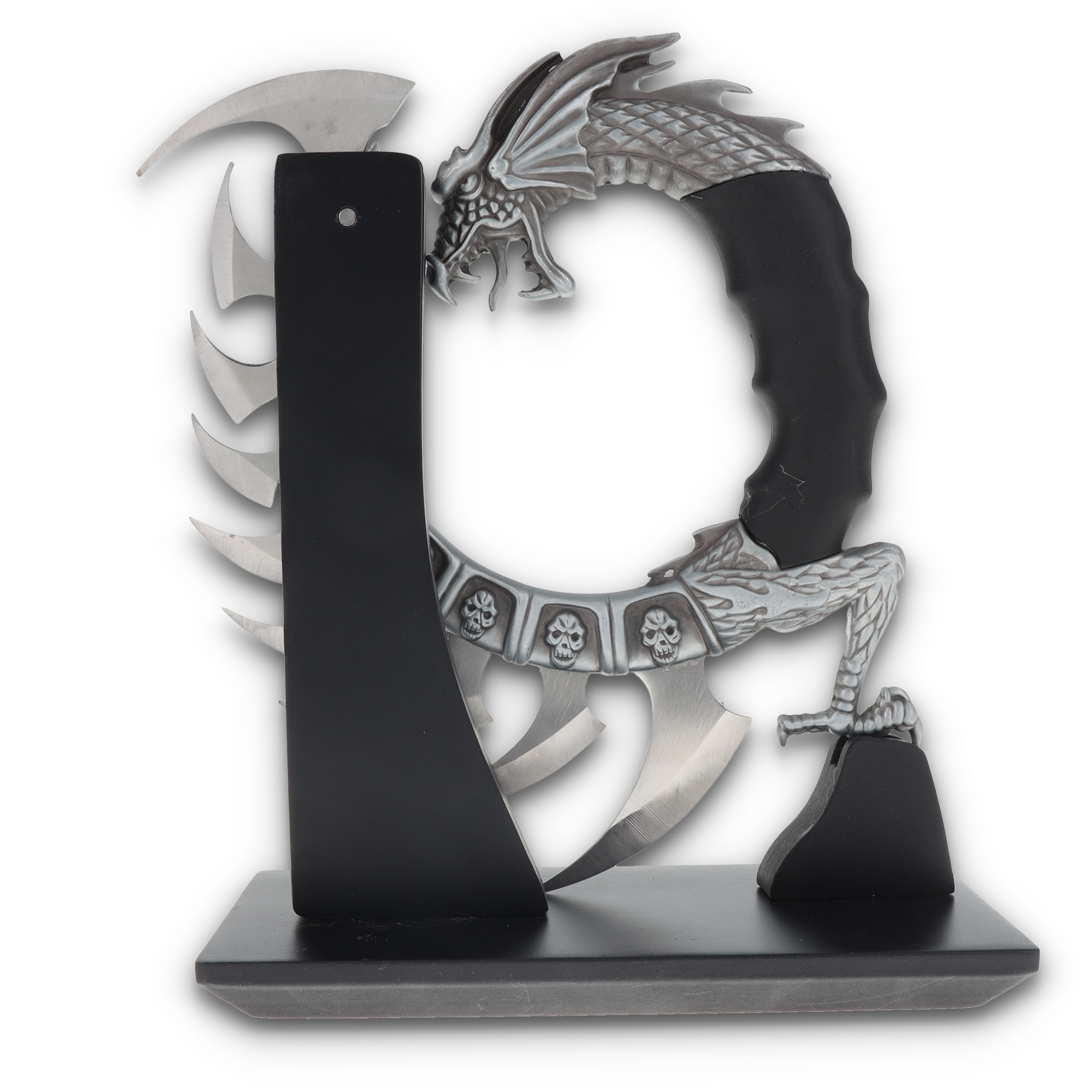 Fantasy Dragon Spine Knife 8.5in with Wooden Display 211612 211612 View 8
