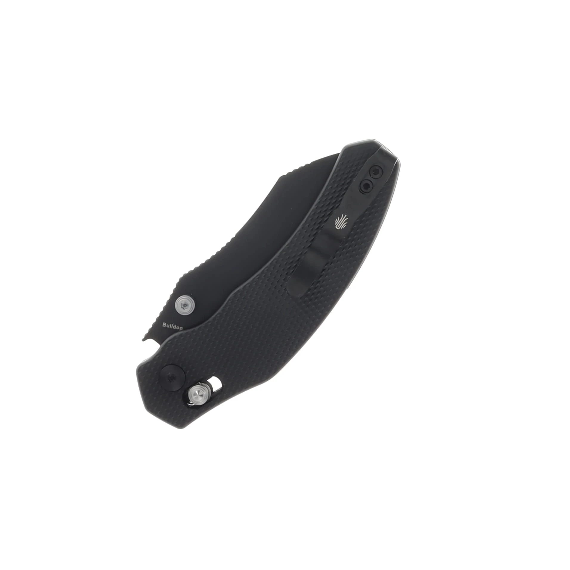 Kizer Bulldog Folding Knife 3 Inch Plain Black PVD Sheepsfoot V3672A1 View 4