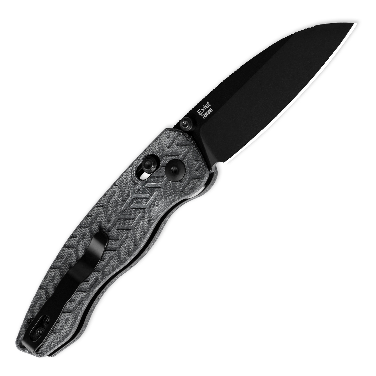 Kizer Exist Black & Grey Micarta Handle Black Nitro V Blade V3681A1 View 2
