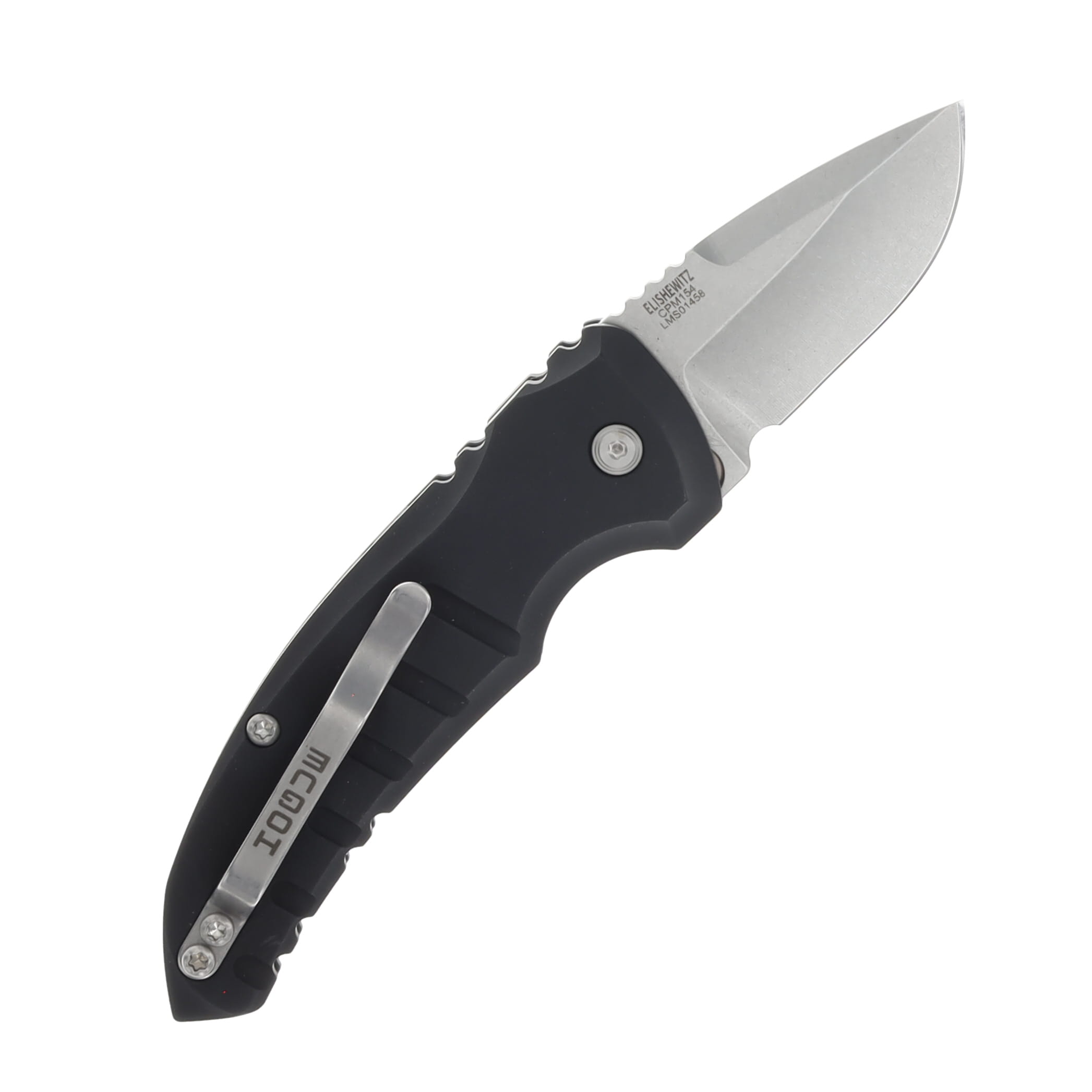 Hogue A01 Microswitch Automatic Drop Point Stonewash Matte Black Aluminum AUHG24124 View 2