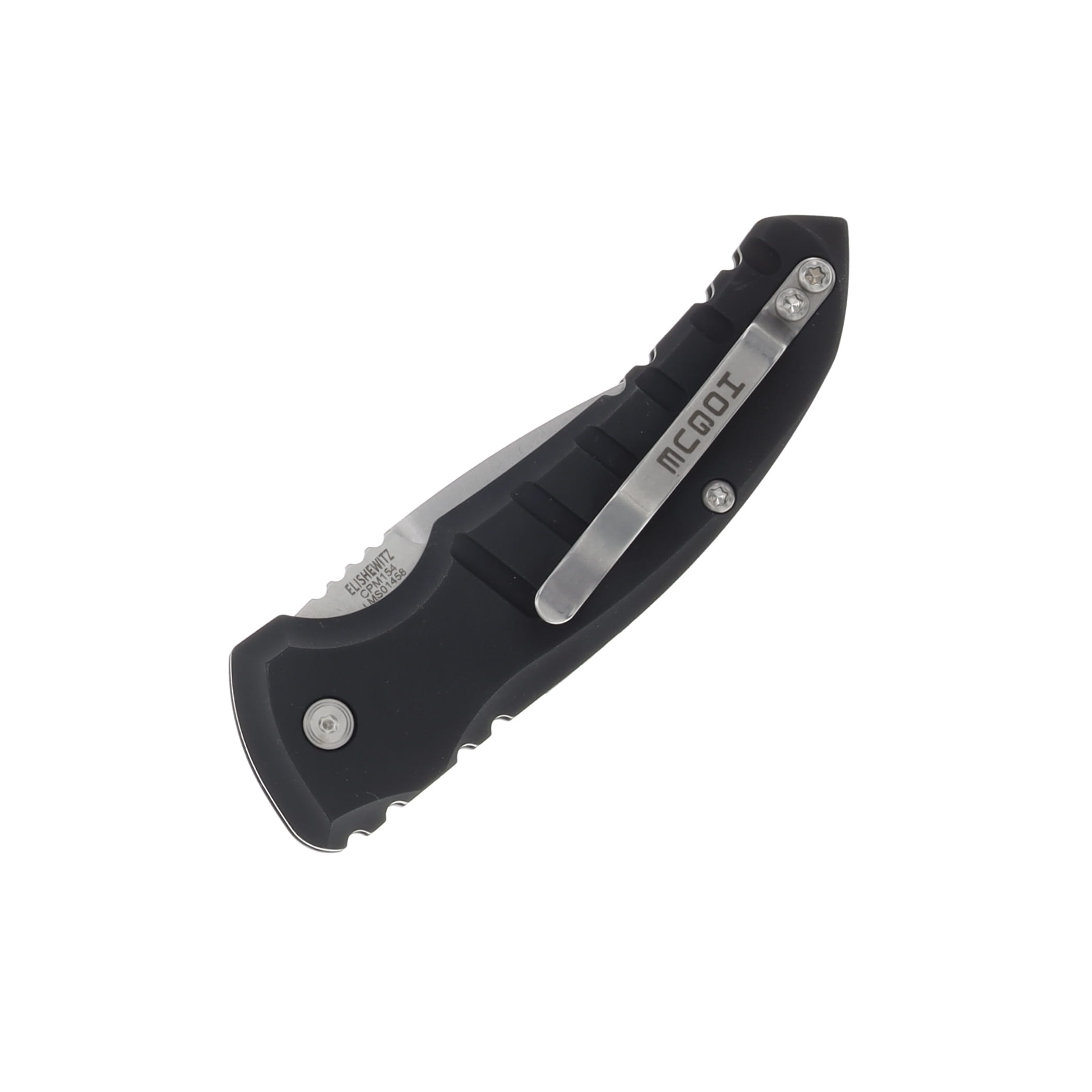 Hogue A01 Microswitch Automatic Drop Point Stonewash Matte Black Aluminum AUHG24124 View 3