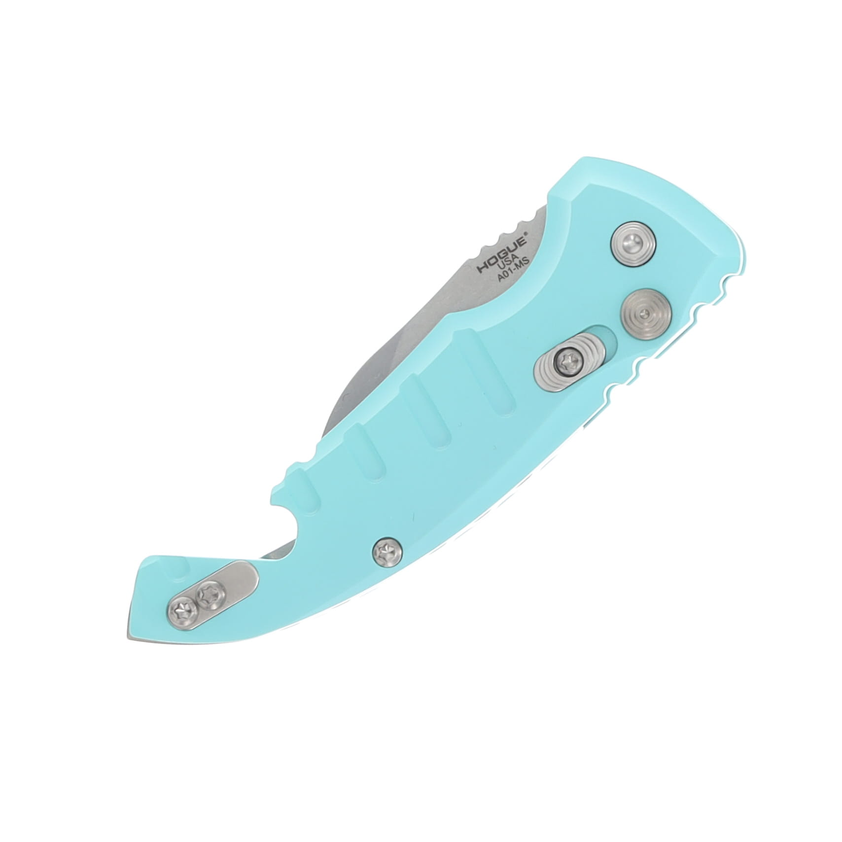 Hogue A01 Microswitch Automatic Wharncliffe Matte Aquamarine AUHG24143 View 4