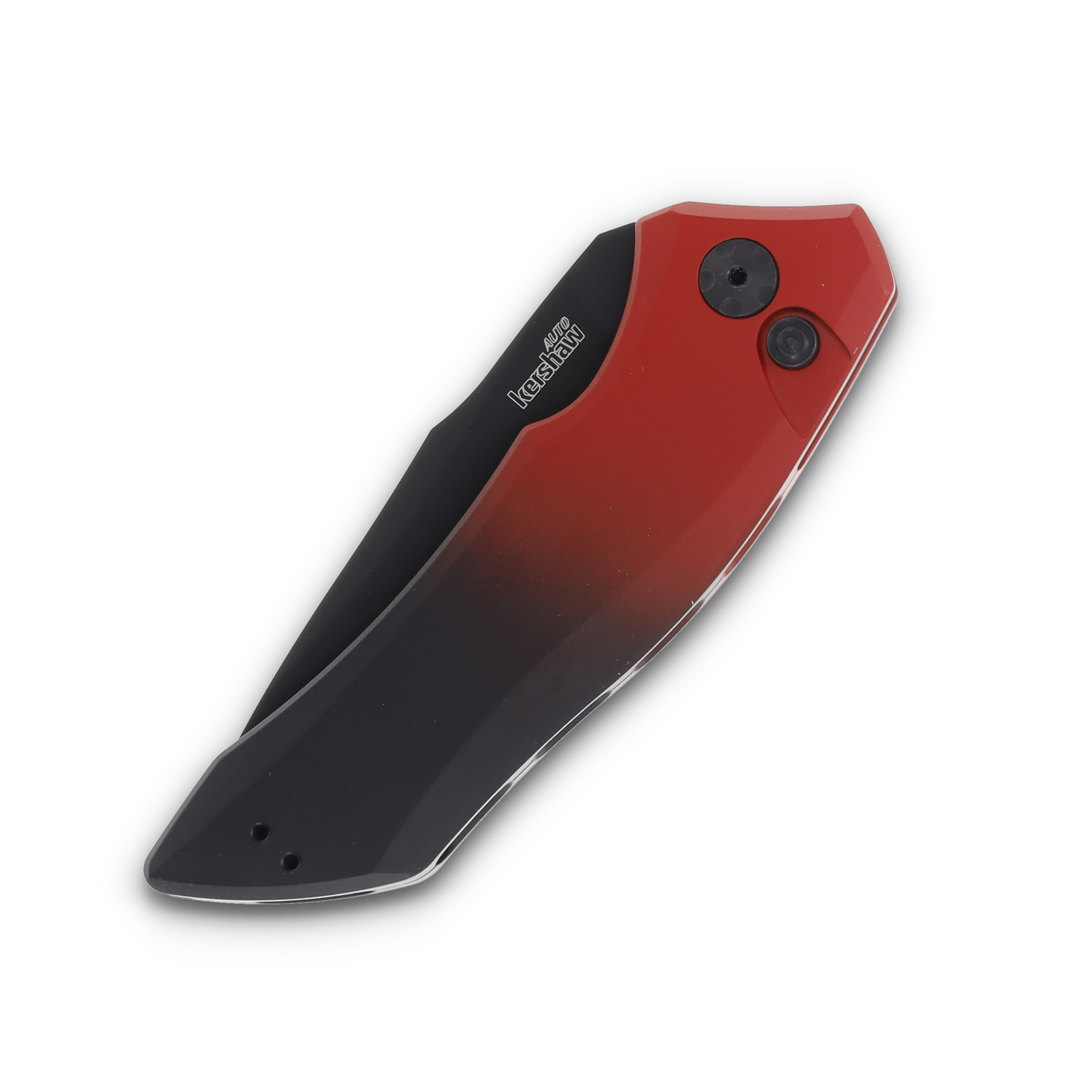 Kershaw Launch 1 Auto Knife Red Black Aluminum 3.4in BlackWash Plain Blade AUKS7100GRDBLK View 3