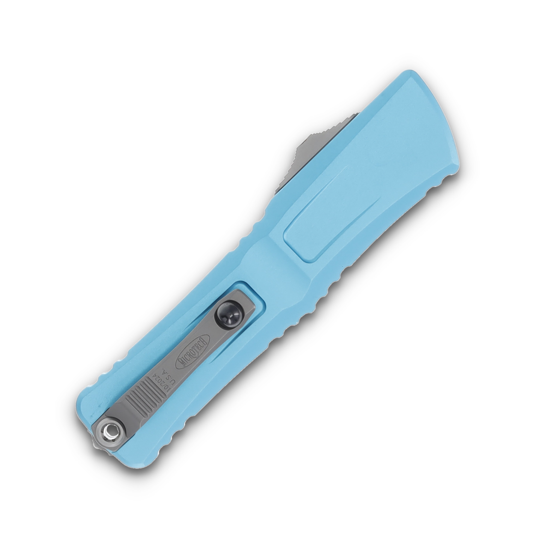 Microtech Combat Troodon Gen III S/E Stonewash Partially Serrated Turquoise AUMT114311TQ View 4