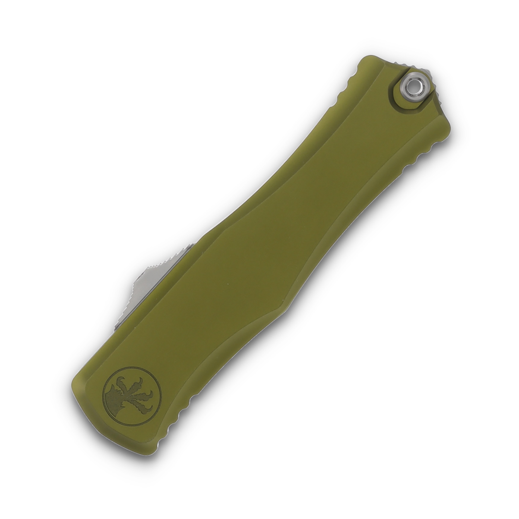 Microtech Hera II D/E Stonewash Standard OD Green Aluminum AUMT170210OD View 3
