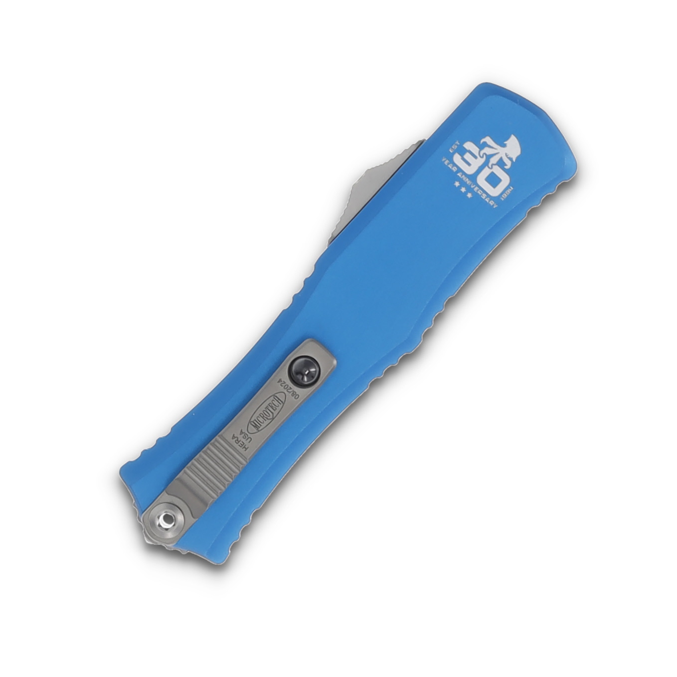 Microtech Hera II Mini D/E Stonewashed Standard 30th Anniversary AUMT1702M10BL30 View 4