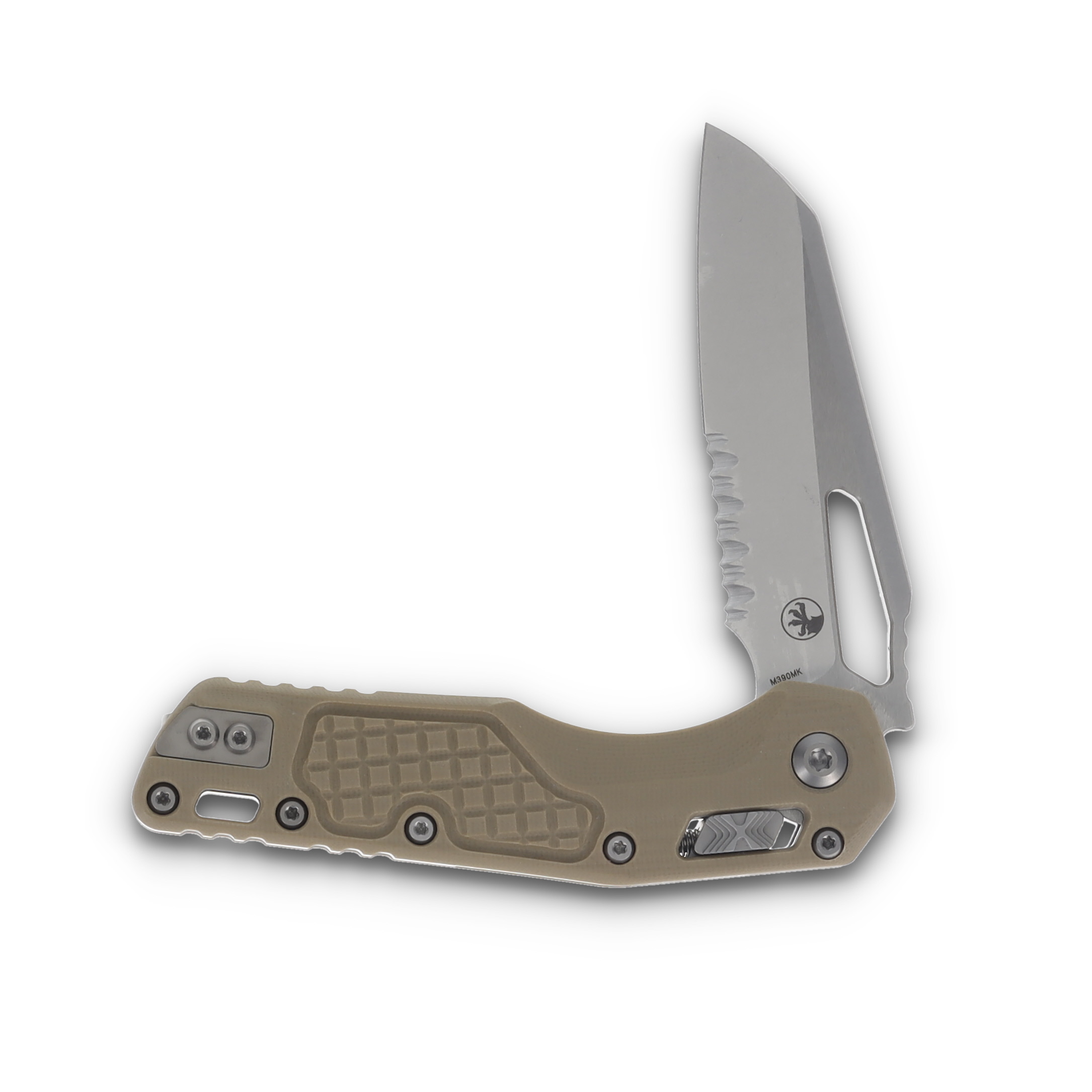 Microtech MSI Ram-Lok Frag Tan G-10 3.88in PS Stonewash Sheepsfoot Blade MT21011FRGTTA View 3