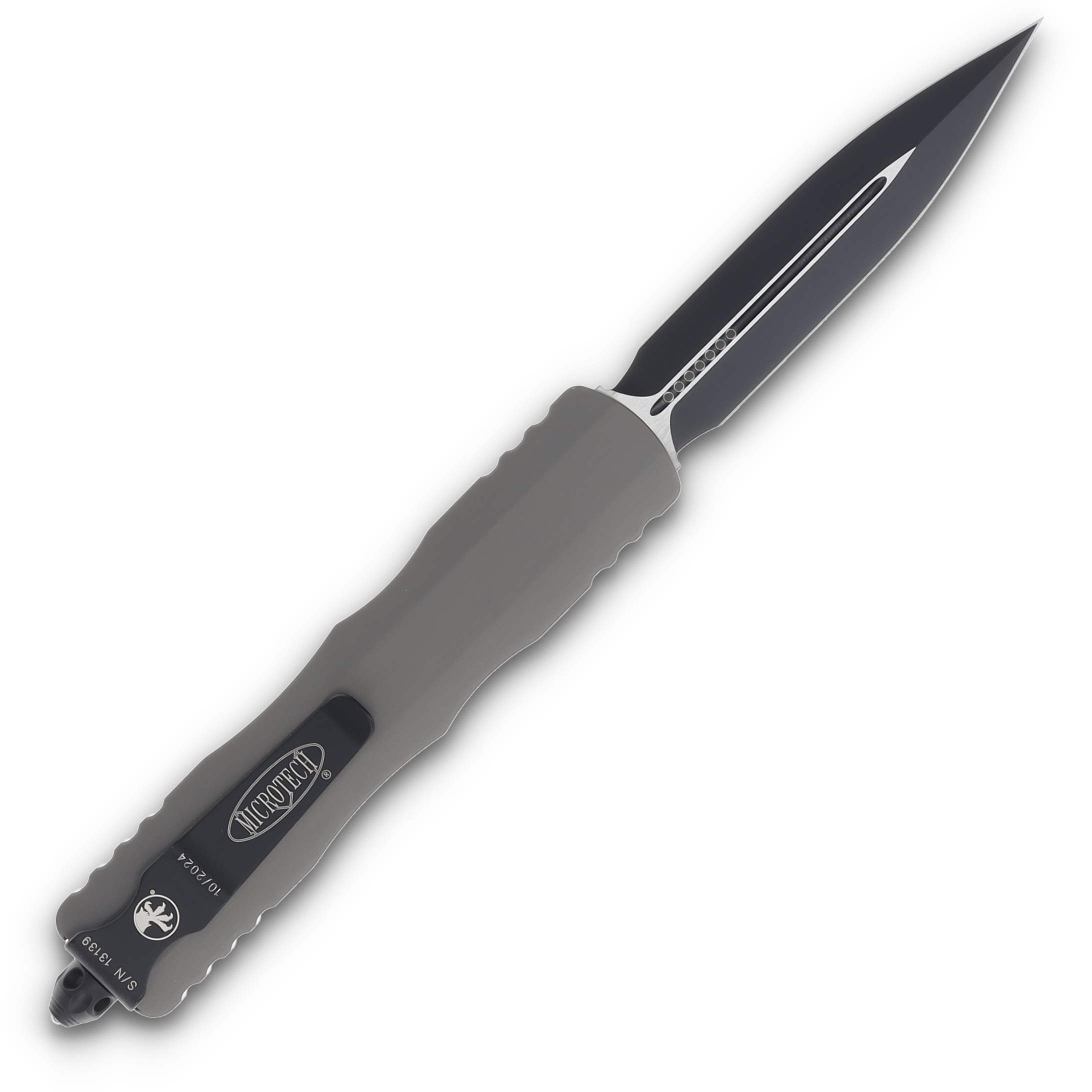 Microtech Dirac Delta D/E Black Standard Natural Clear Aluminum AUMT2271NC View 2