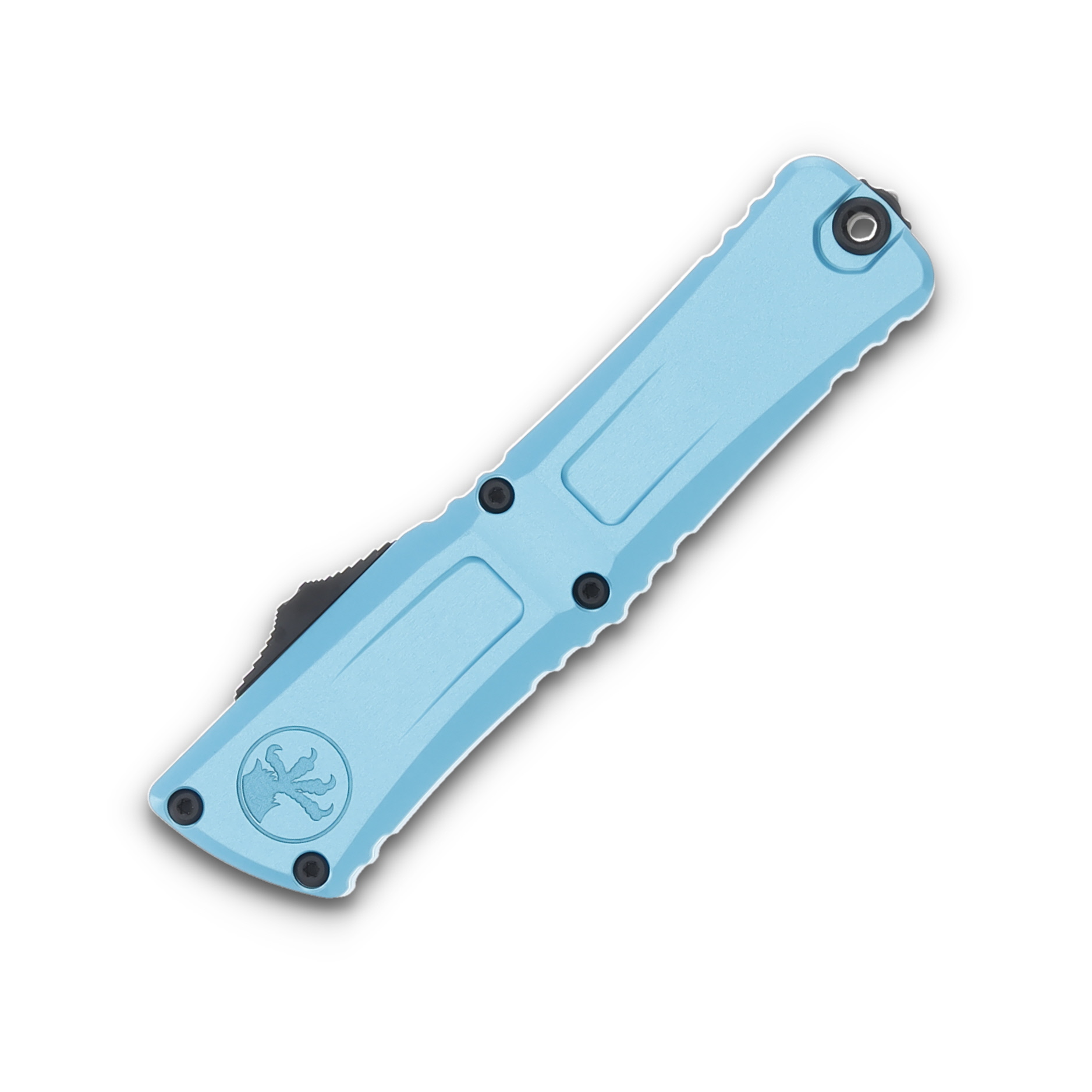Microtech Combat Troodon Gen III S/E OTF Turquoise 3.8Inch Black AUMT11431TQ View 3