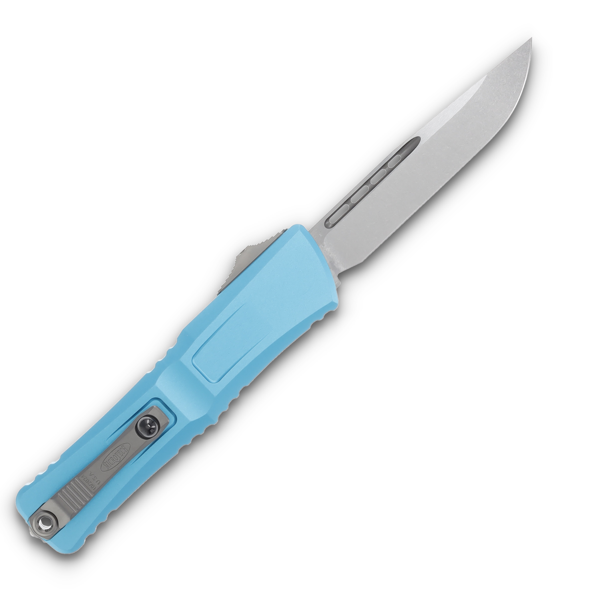 Microtech Combat Troodon gen III S/E Stonewash Standard Turquoise AUMT114310TQ View 2