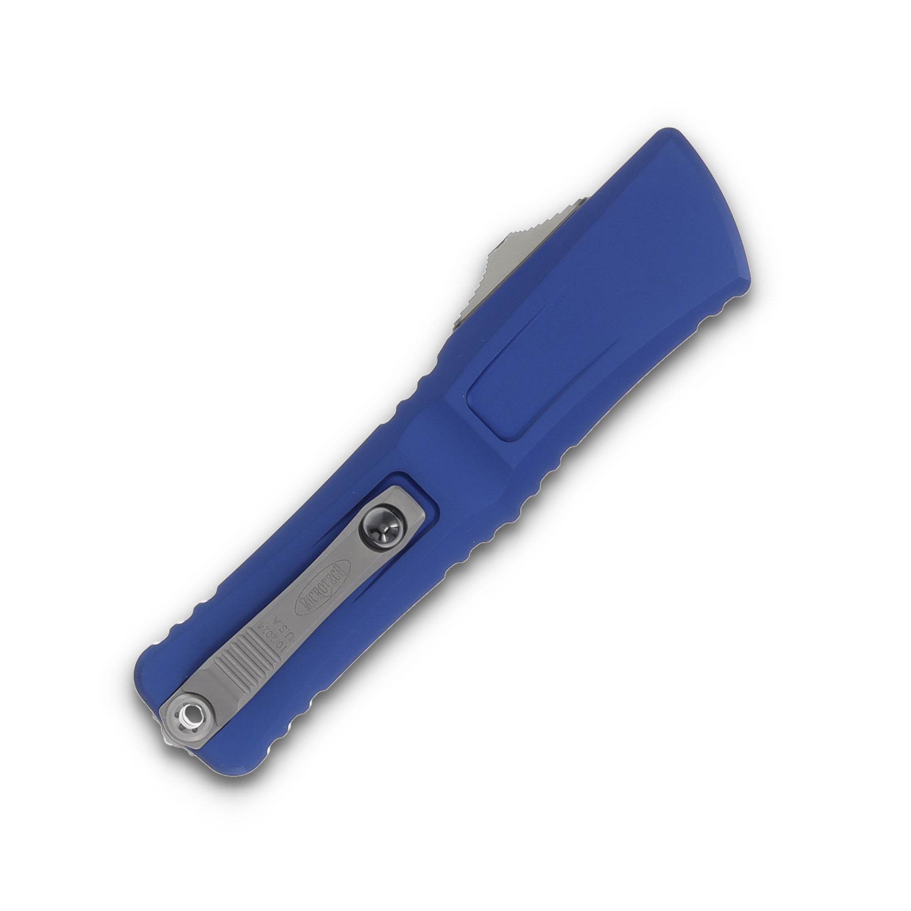 Microtech Combat Troodon Gen III D/E Stonewash Partially Serrated Navy AUMT114211NA View 4