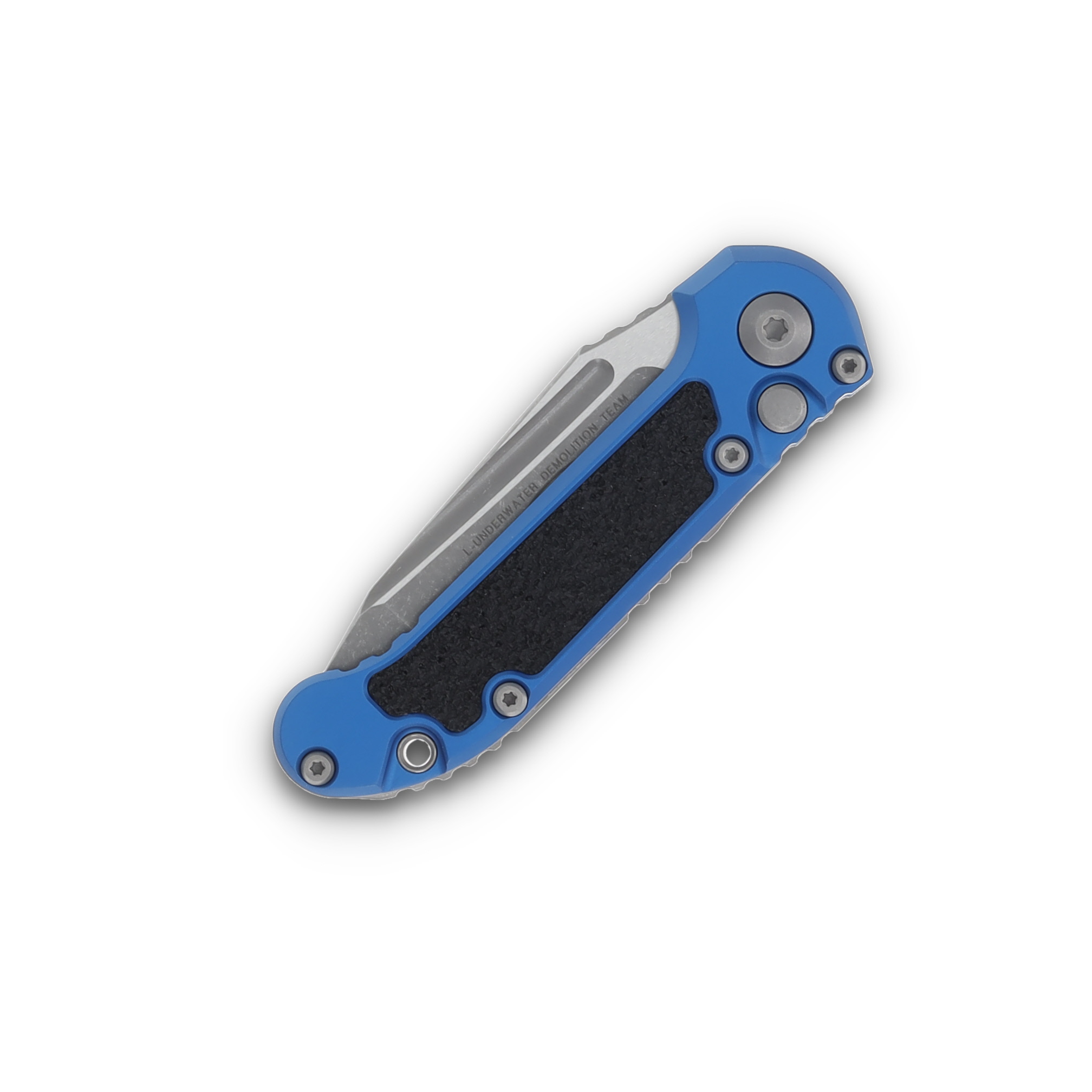 Microtech LUDT Gen III Tanto Apocalyptic Full Serrated Blue AUMT113612APBL View 3