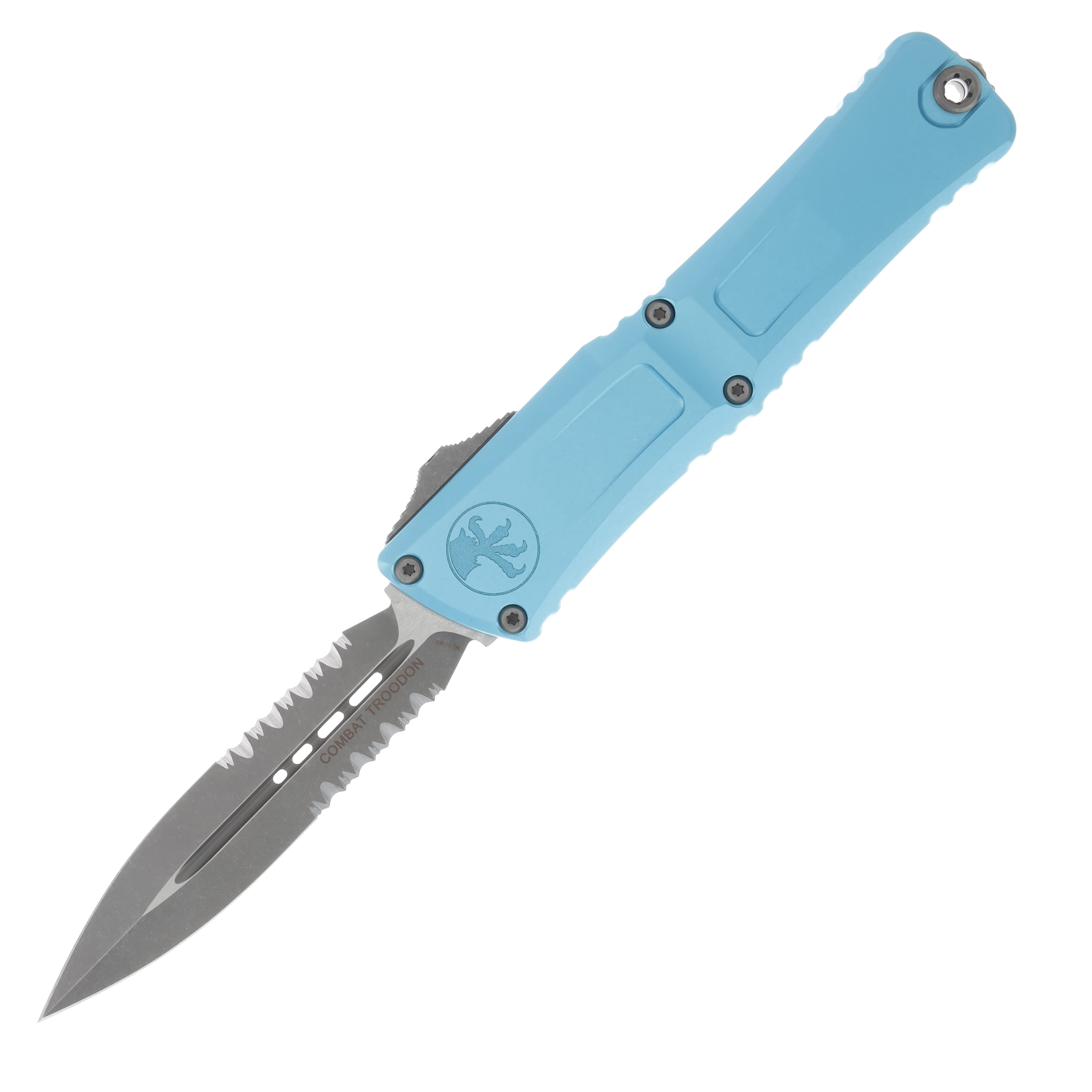 Microtech Combat Troodon OTF Gen III Apocalyptic Half Serrated D/E Turquoise AUMT114211APTQ View 1