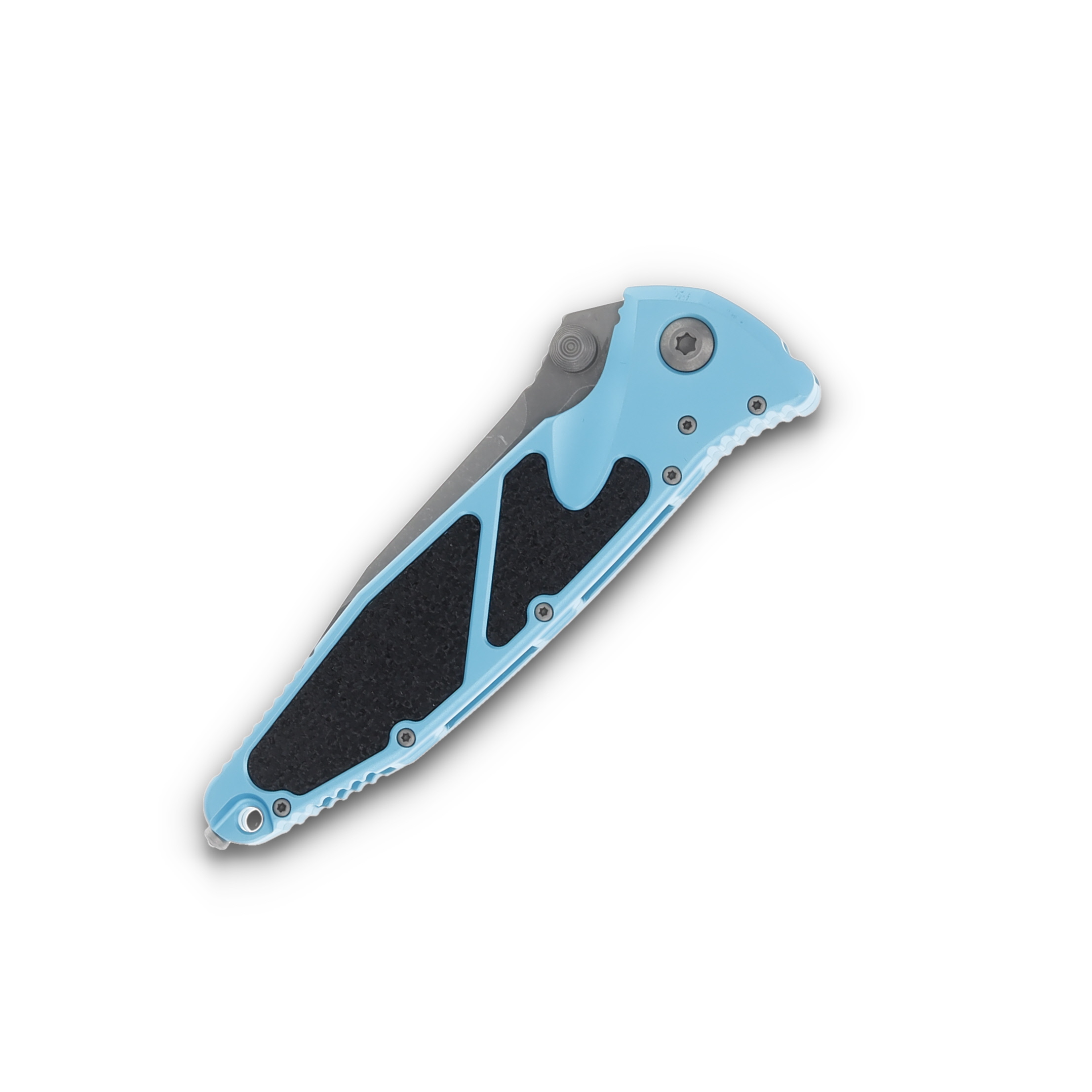 Microtech Socom Elite Turquoise 4in Part Serrated Apocalyptic Clip Point Blade MT16011APTQ View 5