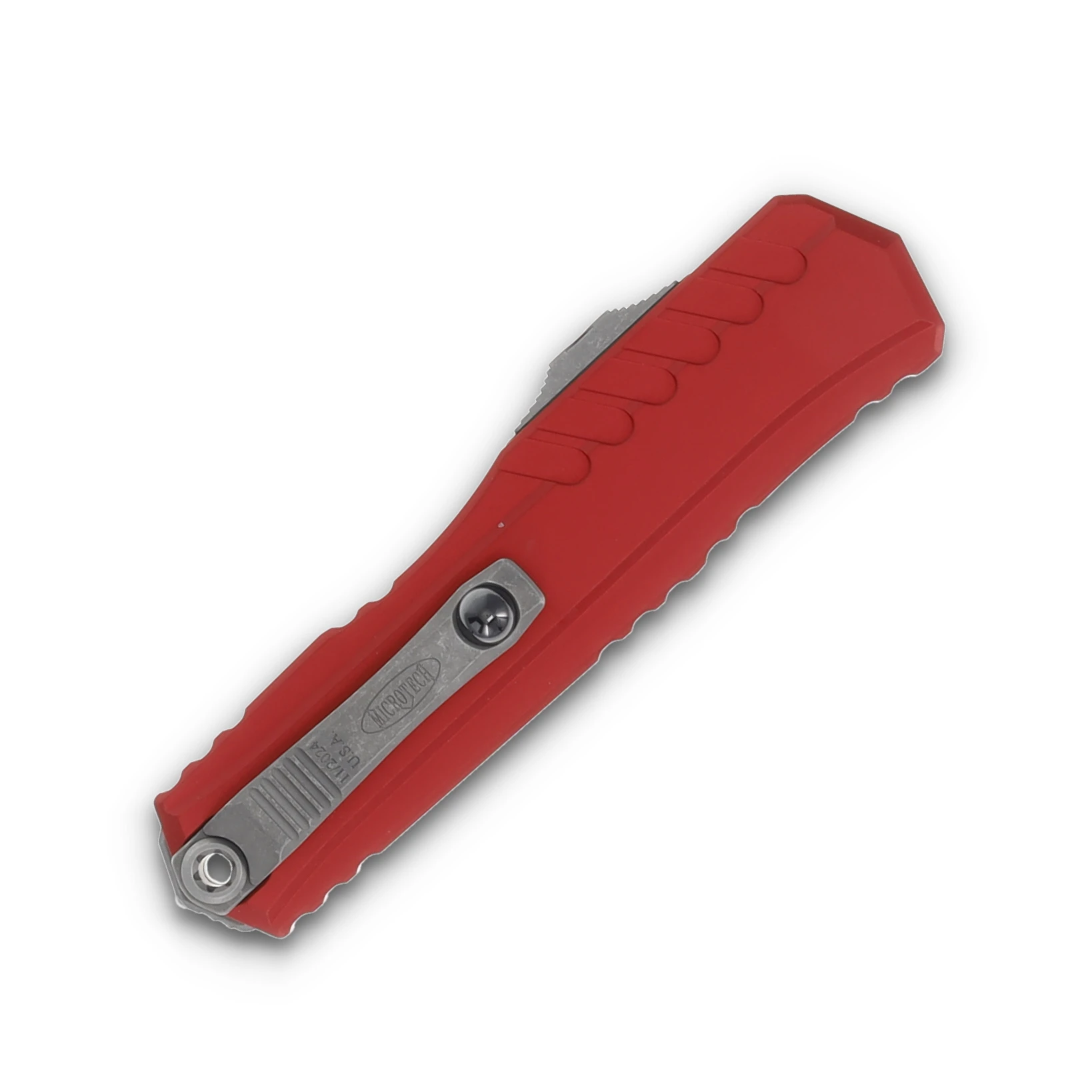 Microtech Cypher II D/E Apocalyptic Full Serrated Red AUMT124212APRD View 4