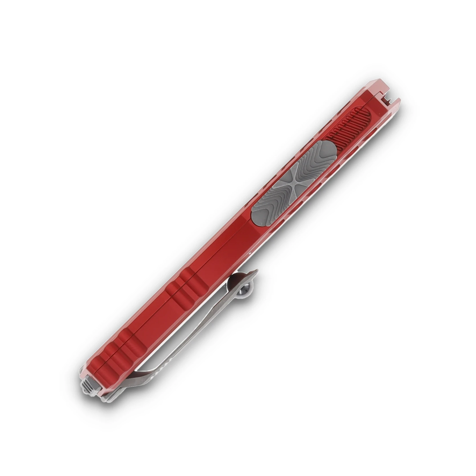 Microtech Cypher II D/E Apocalyptic Full Serrated Red AUMT124212APRD View 5