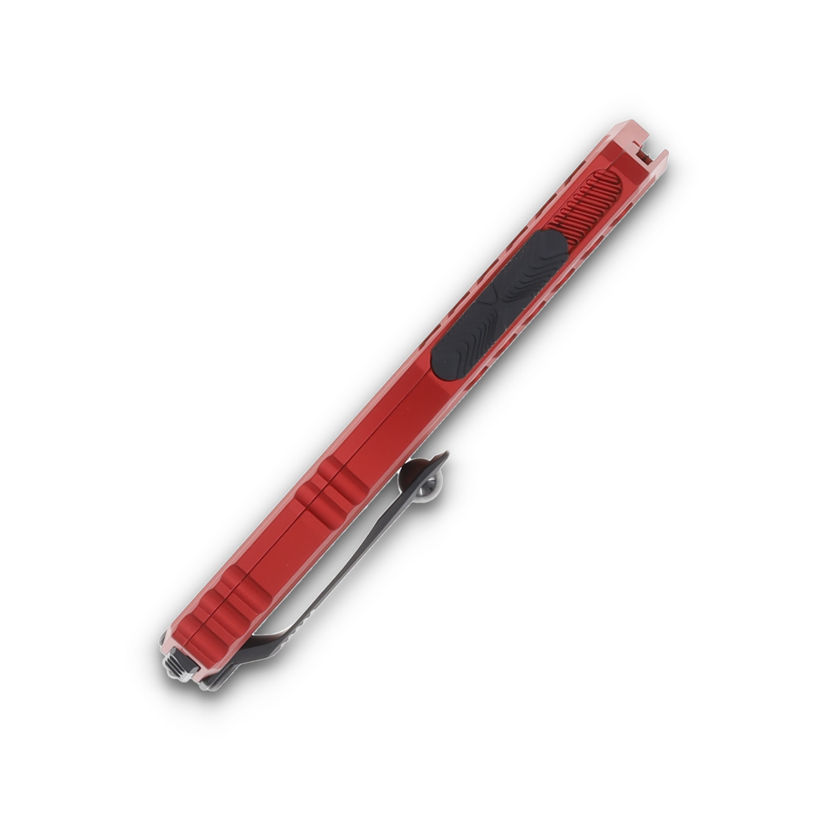Microtech Cypher II D/E Black Partially Serrated Red Aluminum AUMT12422RD View 5