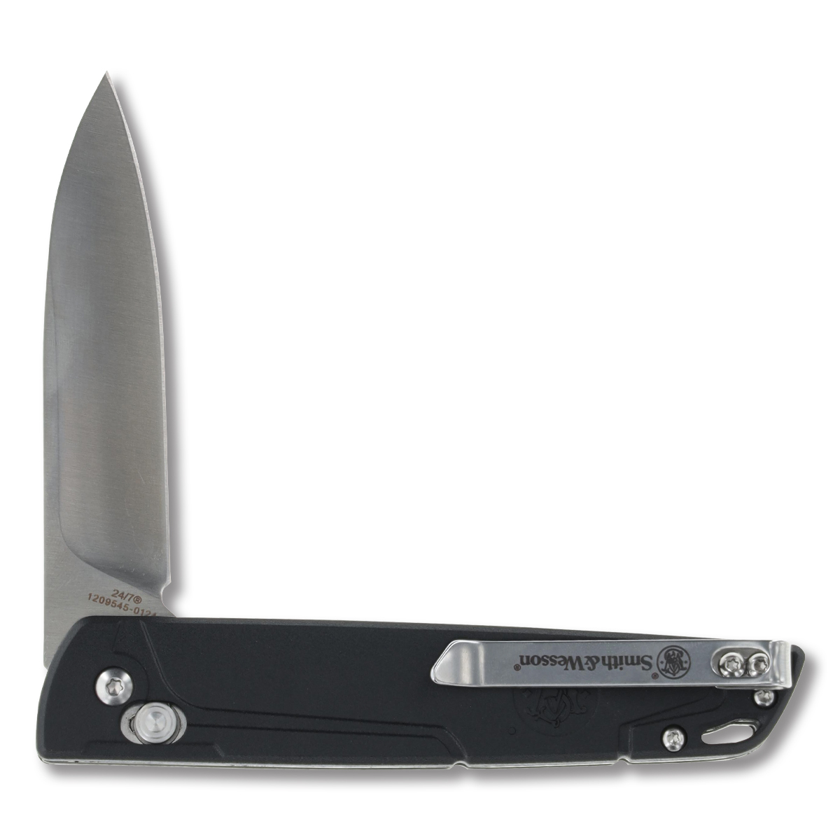 Smith and Wesson 24/7 Crossbar Folding Knife 3.25in Satin Wharncliffe Blade 1205912 View 4