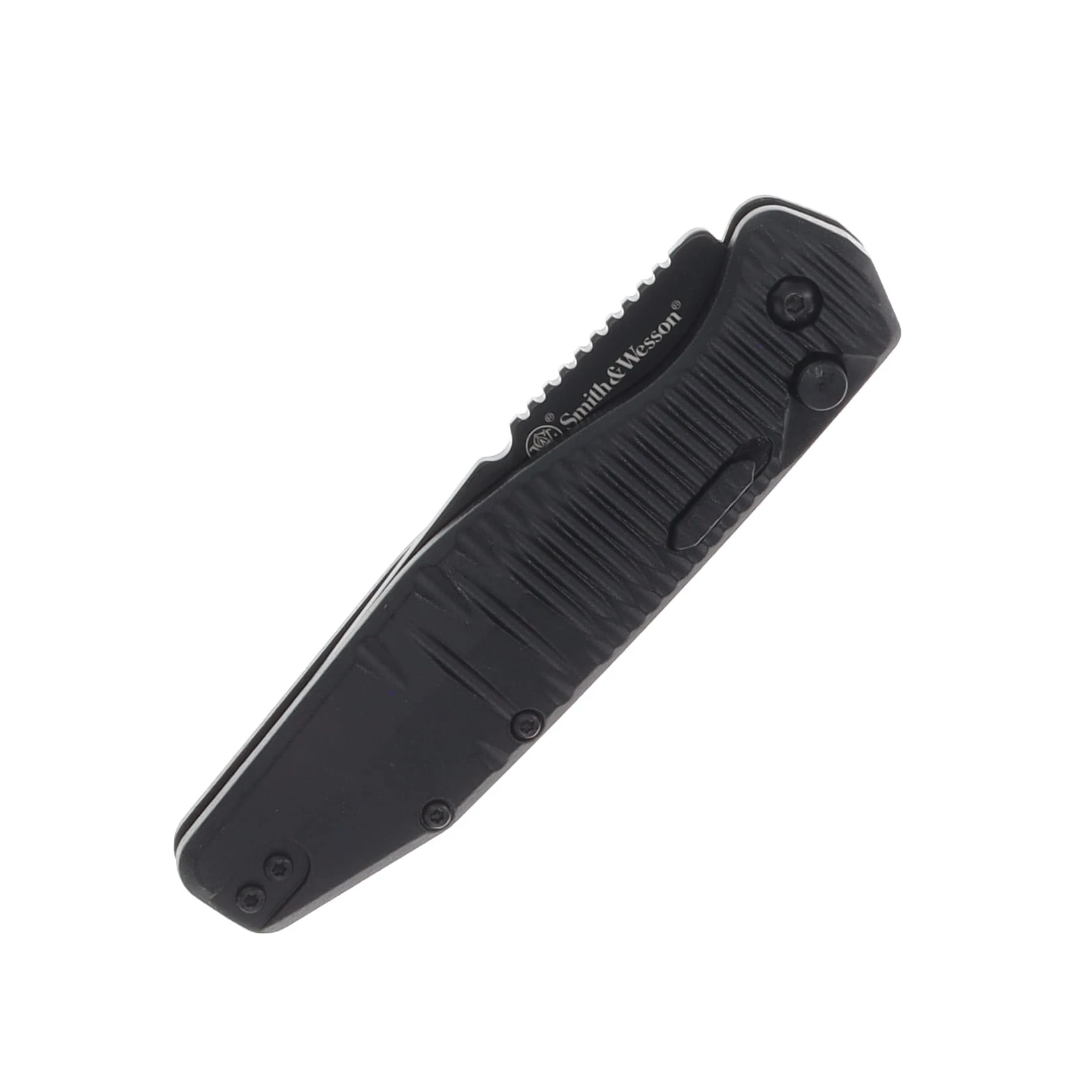 Smith and Wesson Special Ops Auto Knife 3.4in Plain Black Drop Point AU1215357 View 3
