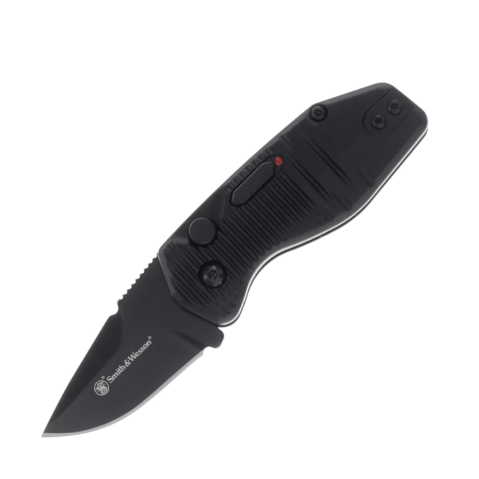 Smith and Wesson Mini Special Ops Auto Knife 1.9in Plain Blk Drop Point AU1219165 View 1