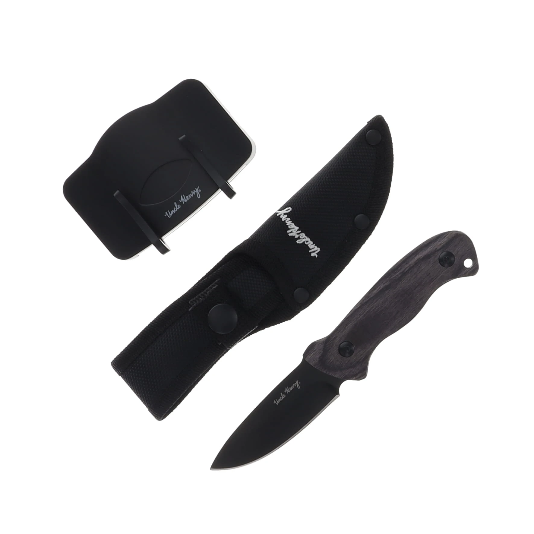 Uncle Henry Brown Pakkawood Fixed Blade Knife With Headlamp 1227076 View 1